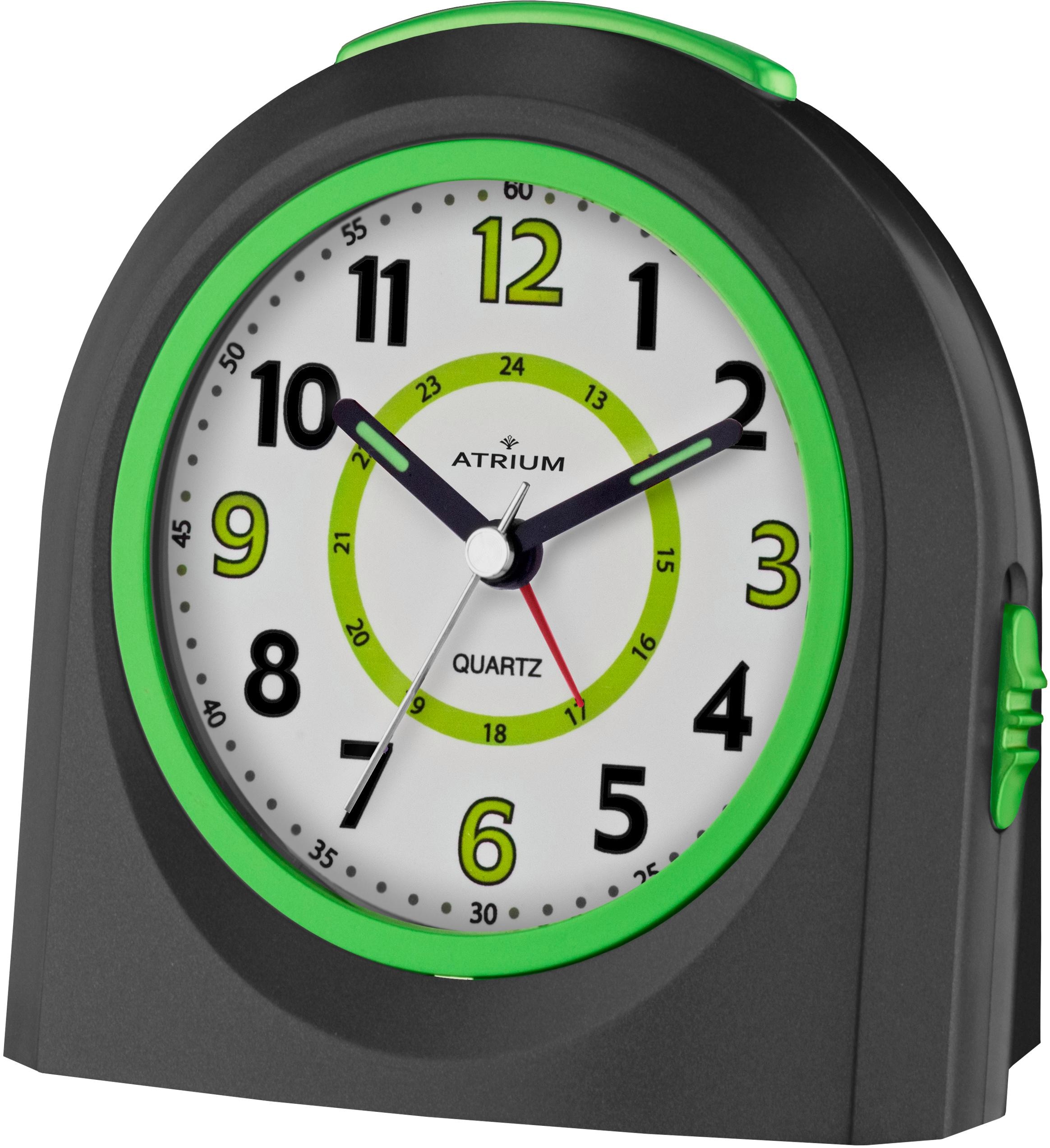 ATRIUM Quarzwecker "A921-7", schwarz, Wecker, Kinderwecker, Lernwecker, Geschenkidee, Schulanfang, Kinderzimmer