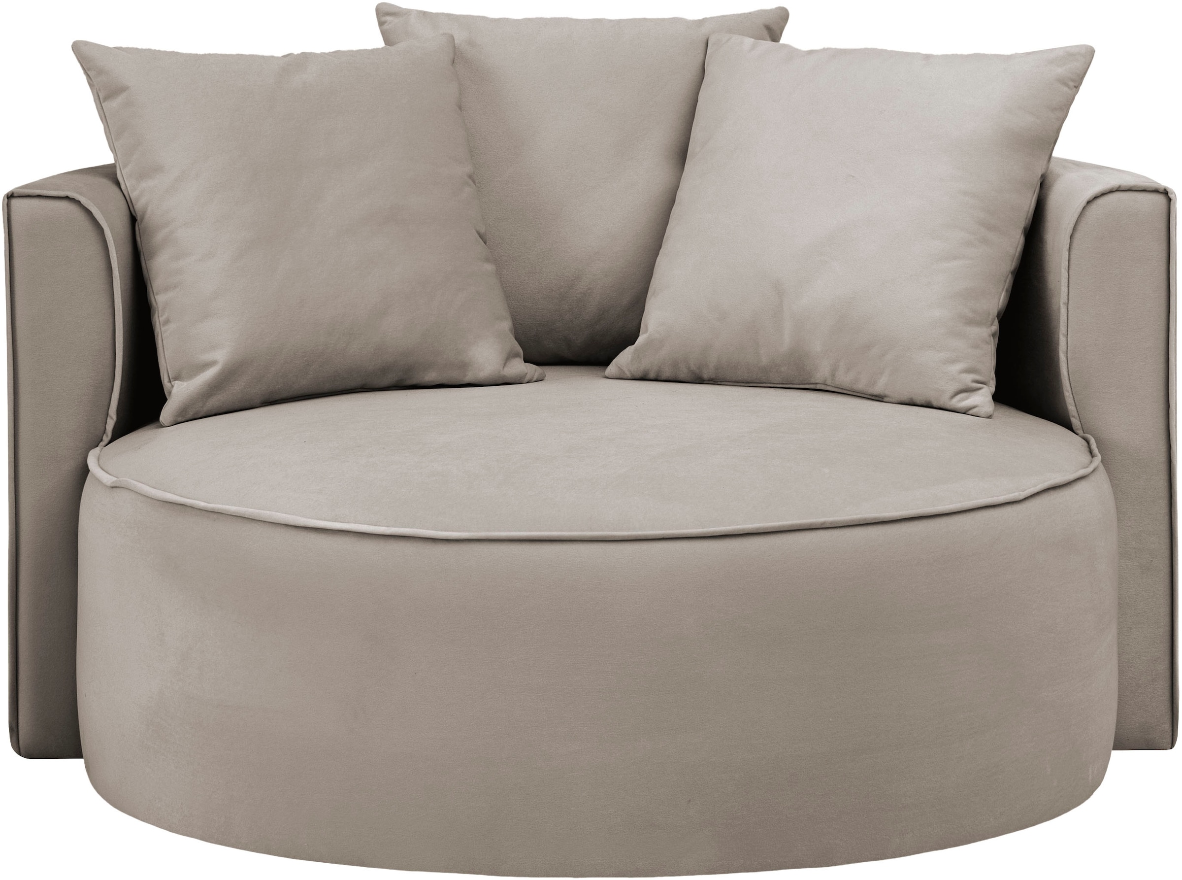 LeGer Home by Lena Gercke XXL-Sessel »ISALIE, Sessel in modernen Farben, Lesesessel, Loveseat, Big-Sessel«, trendige Stoffe, mit 3 Zierkissen, große Sitzfläche, Hocker optional