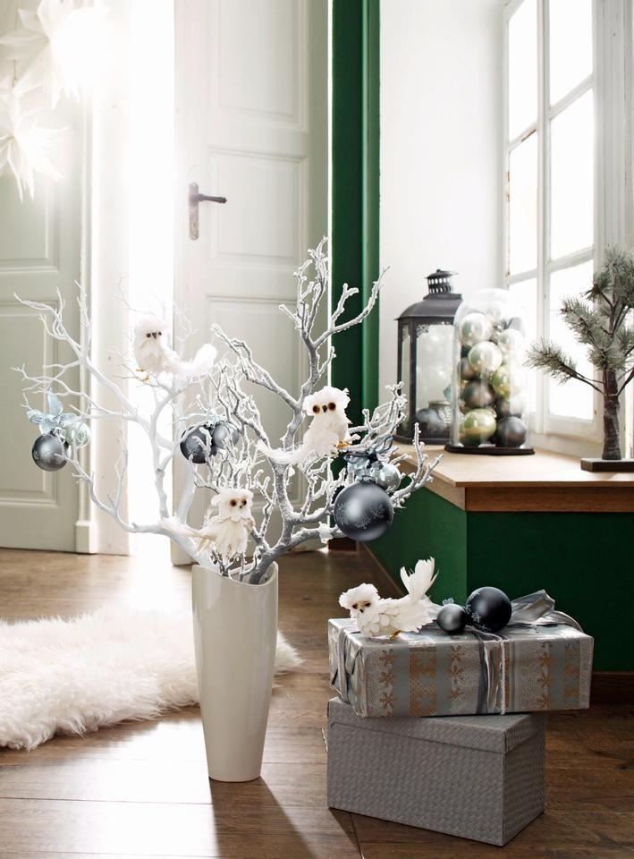 my home Winterliche Kunstpflanze »Weihnachtsdeko«, Deko-Ast