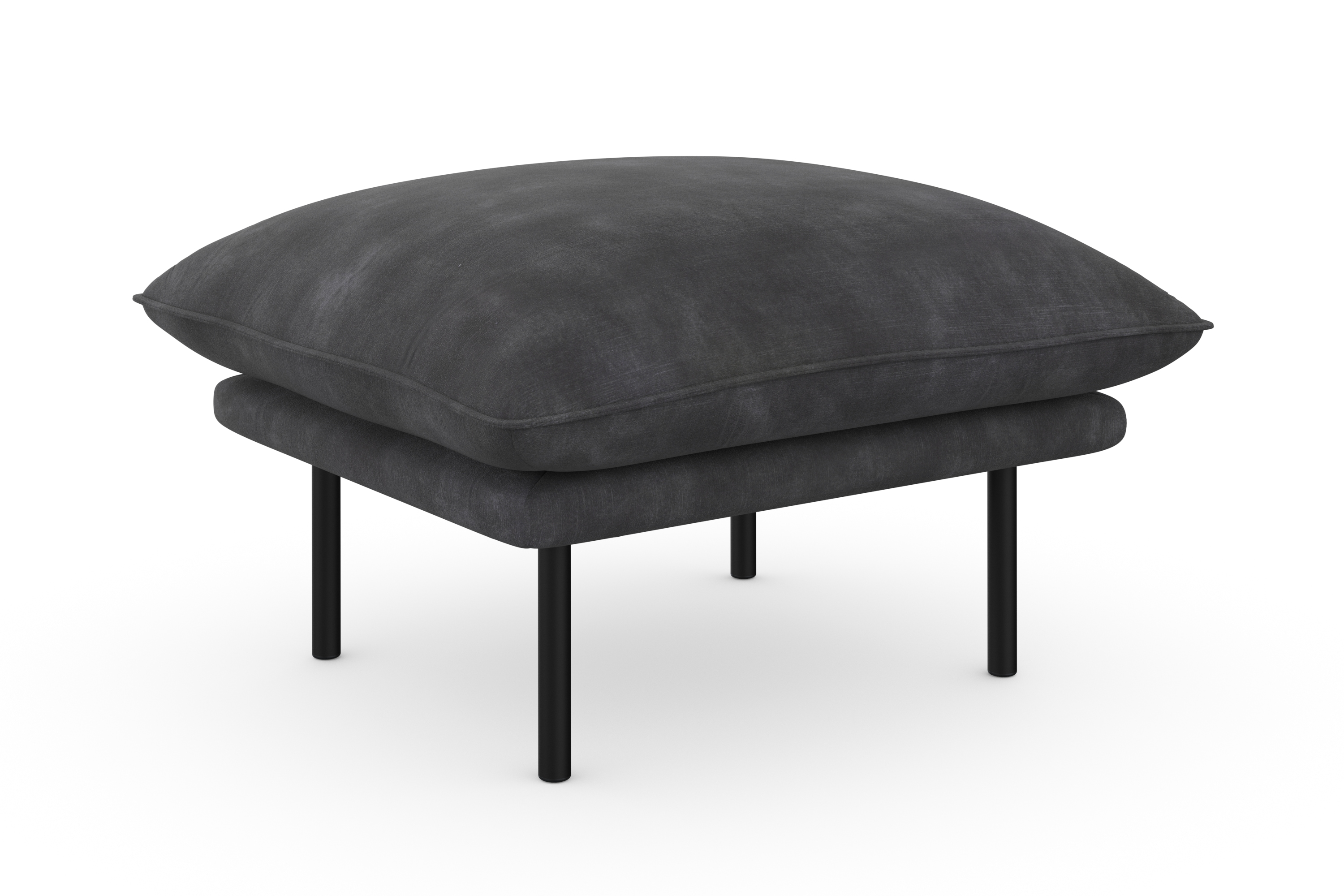 OTTO home Polsterhocker "Stine" Besonderes Design durch Kissenoptik und Keder