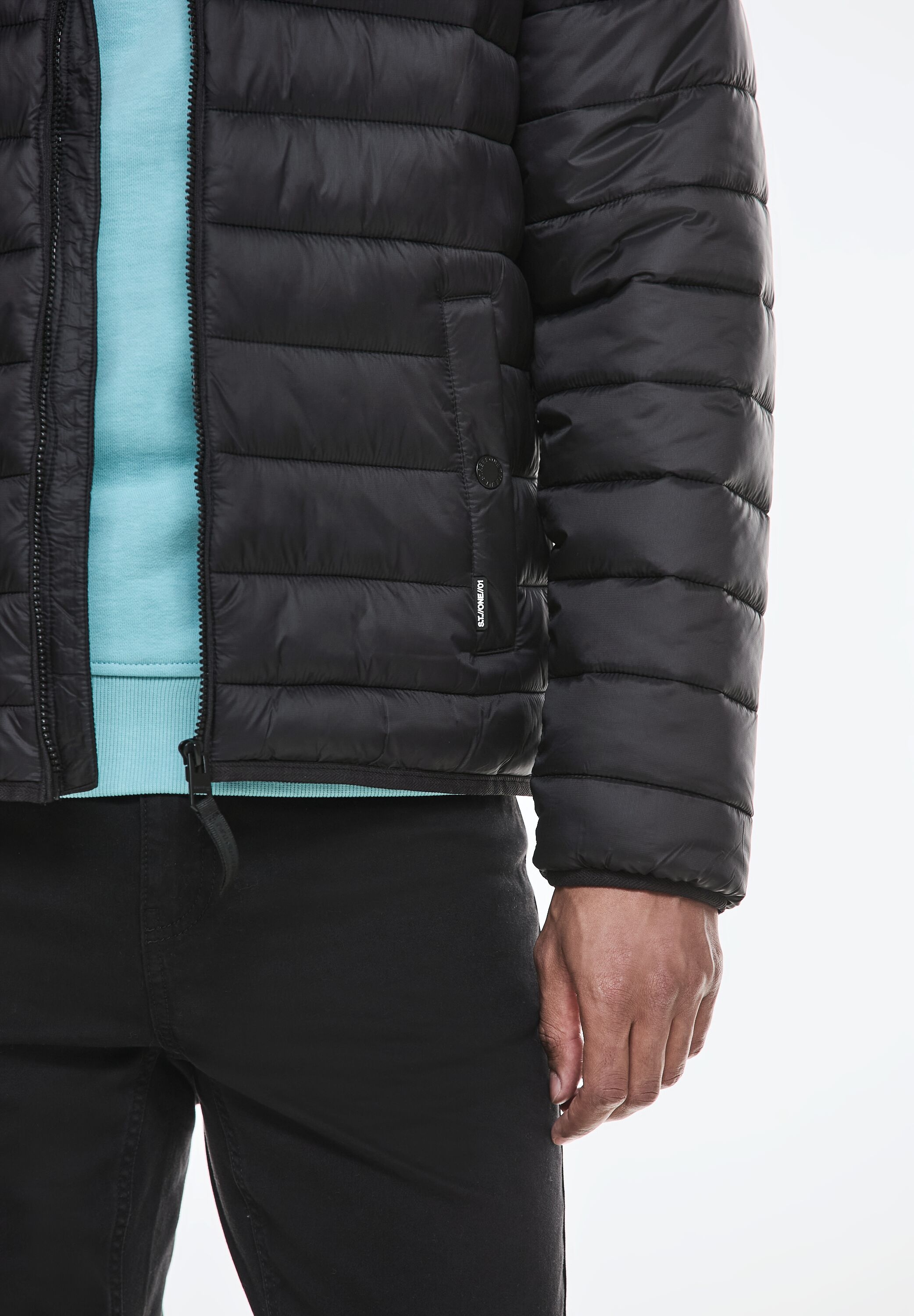 STREET ONE MEN Steppjacke, ohne Kapuze, in Unifarbe
