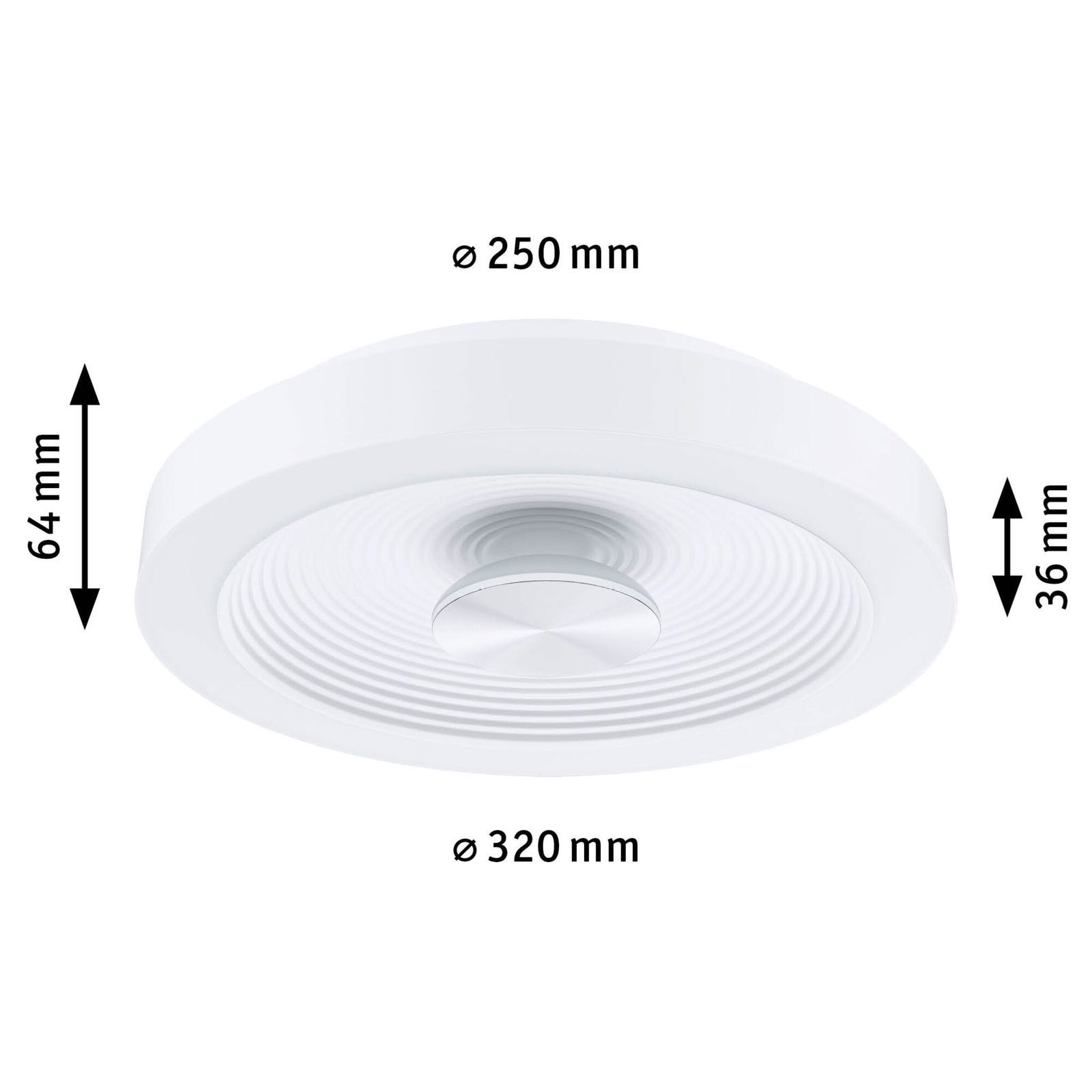 Paulmann LED Deckenleuchte »LED Deckenleuchte Volea IP44 3000K 470lm / 1650lm 230V 3,5 / 1x13W«, 1 flammig, Dimmer