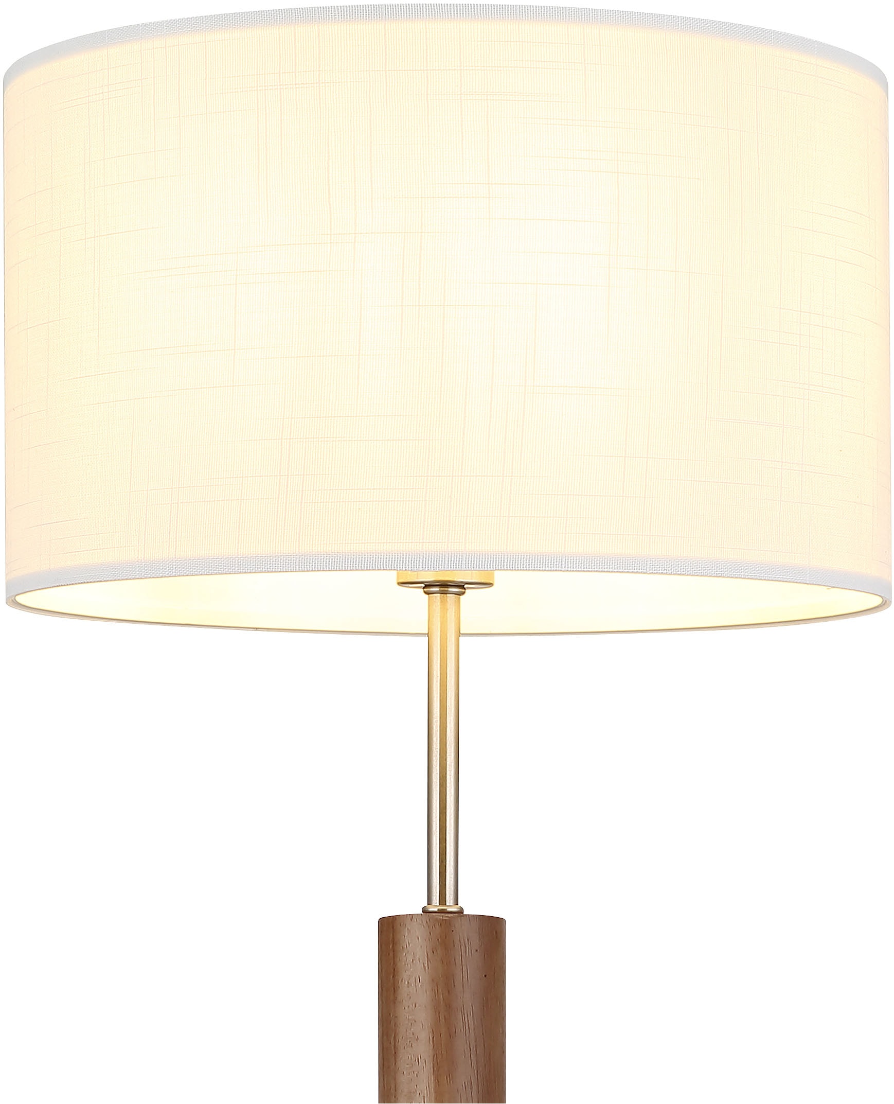 NOWA Stehlampe »MILA« E27 1 Stk. Dunkles Holzelement, zeitloses Design