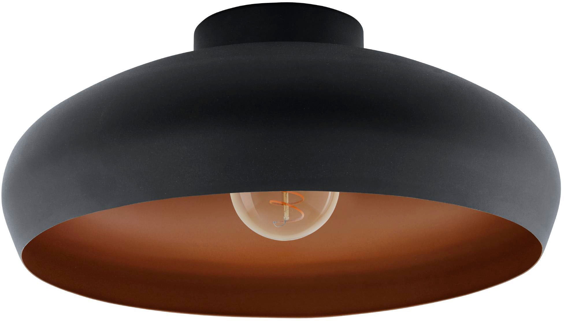 EGLO Deckenleuchte »MOGANO«, 1 flammig, Leuchtmittel E27 | ohne Leuchtmittel, Deckenleuchte Industrial, Vintage, aus Stahl, Küchenlampe, E27, Ø40 cm