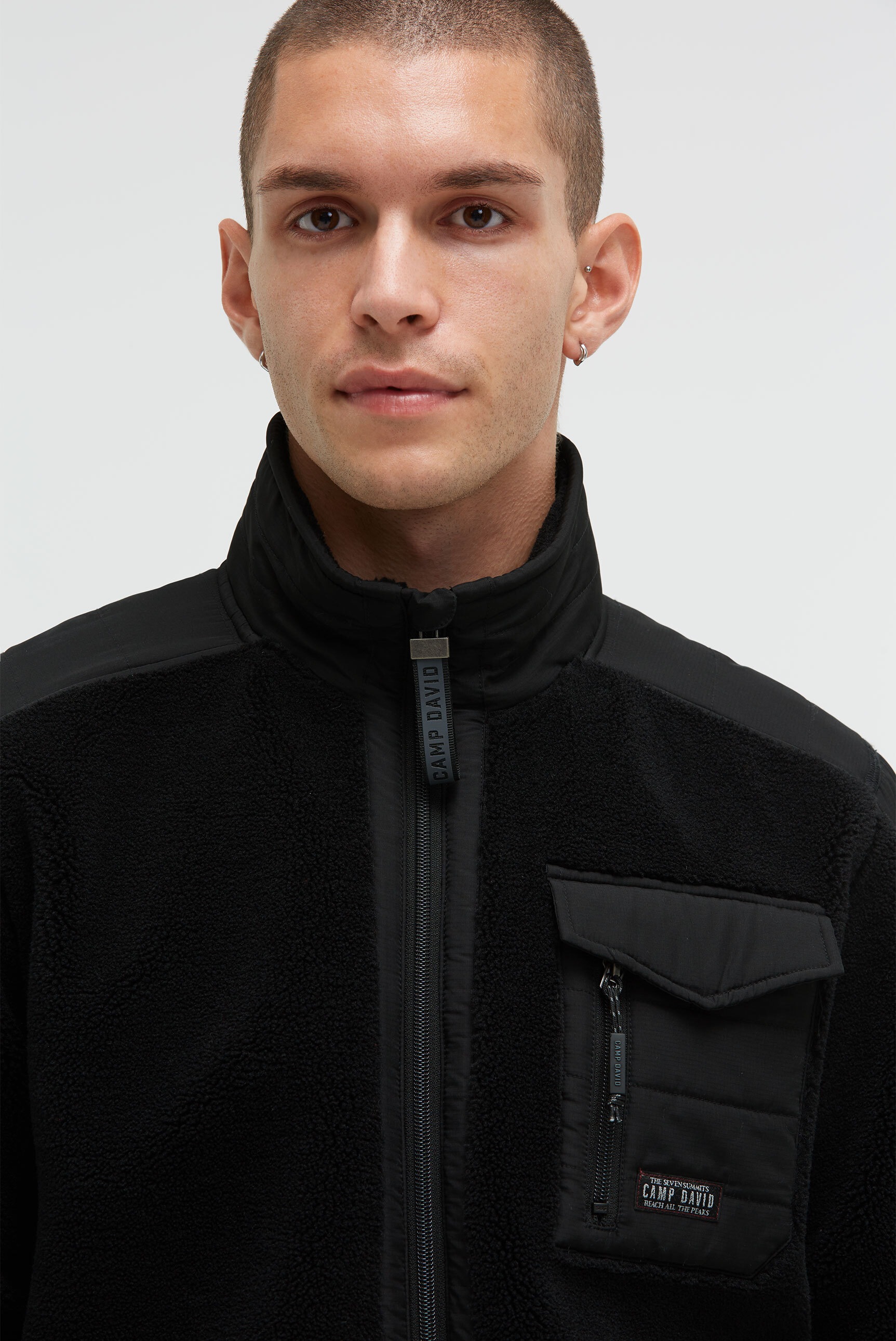 CAMP DAVID Outdoorjacke ohne Kapuze mit Brusttasche