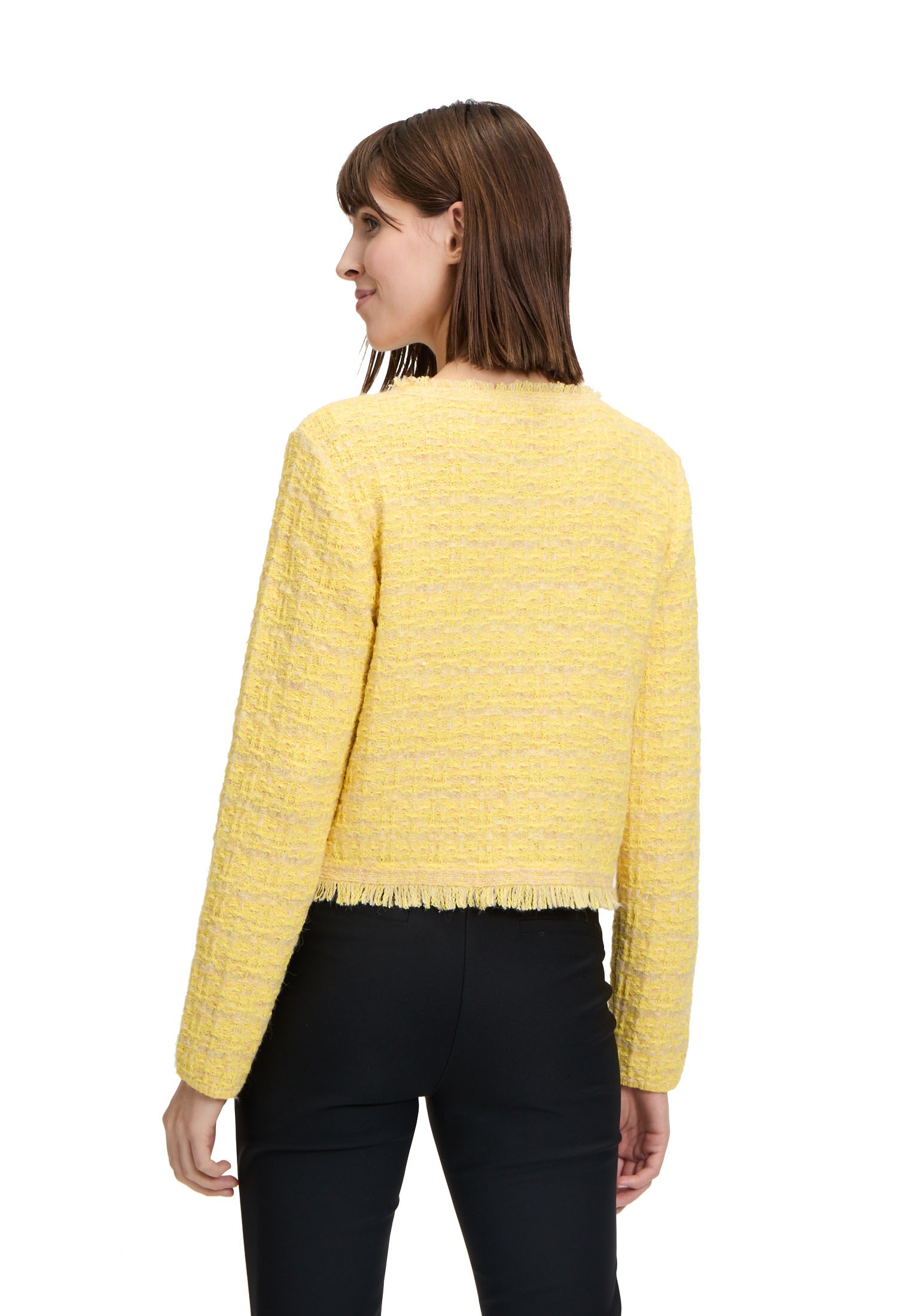 Betty Barclay Strickjacke »Betty Barclay Strick-Cardigan mit Fransen«, Taschen