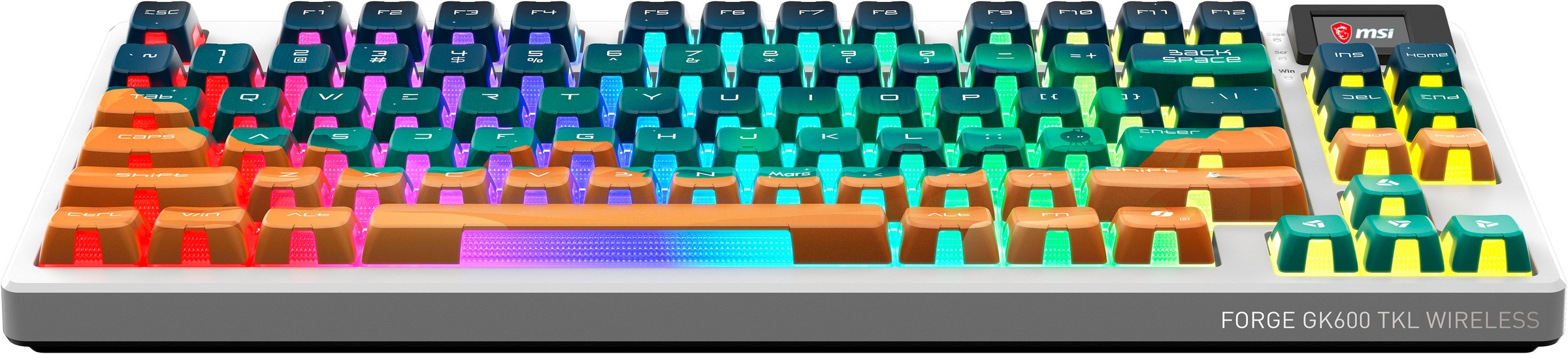 MSI Gaming-Tastatur »FORGE GK600 TKL WIRELESS MARS« (USB-Anschluss | verstellbare Füße)