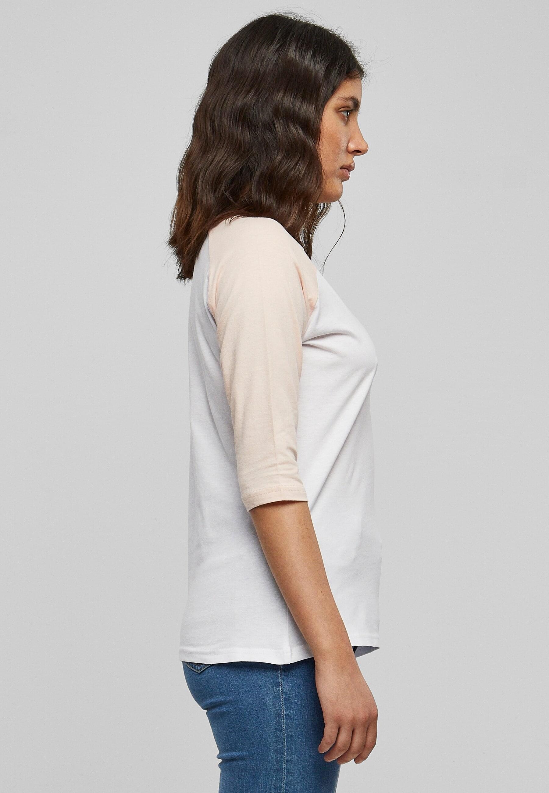 URBAN CLASSICS Kurzarmshirt »Urban Classics Damen Ladies 3/4 Contrast Raglan Tee«