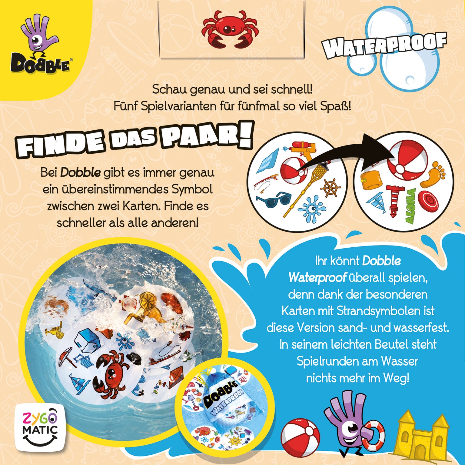 Asmodee Spiel »Dobble Waterproof«