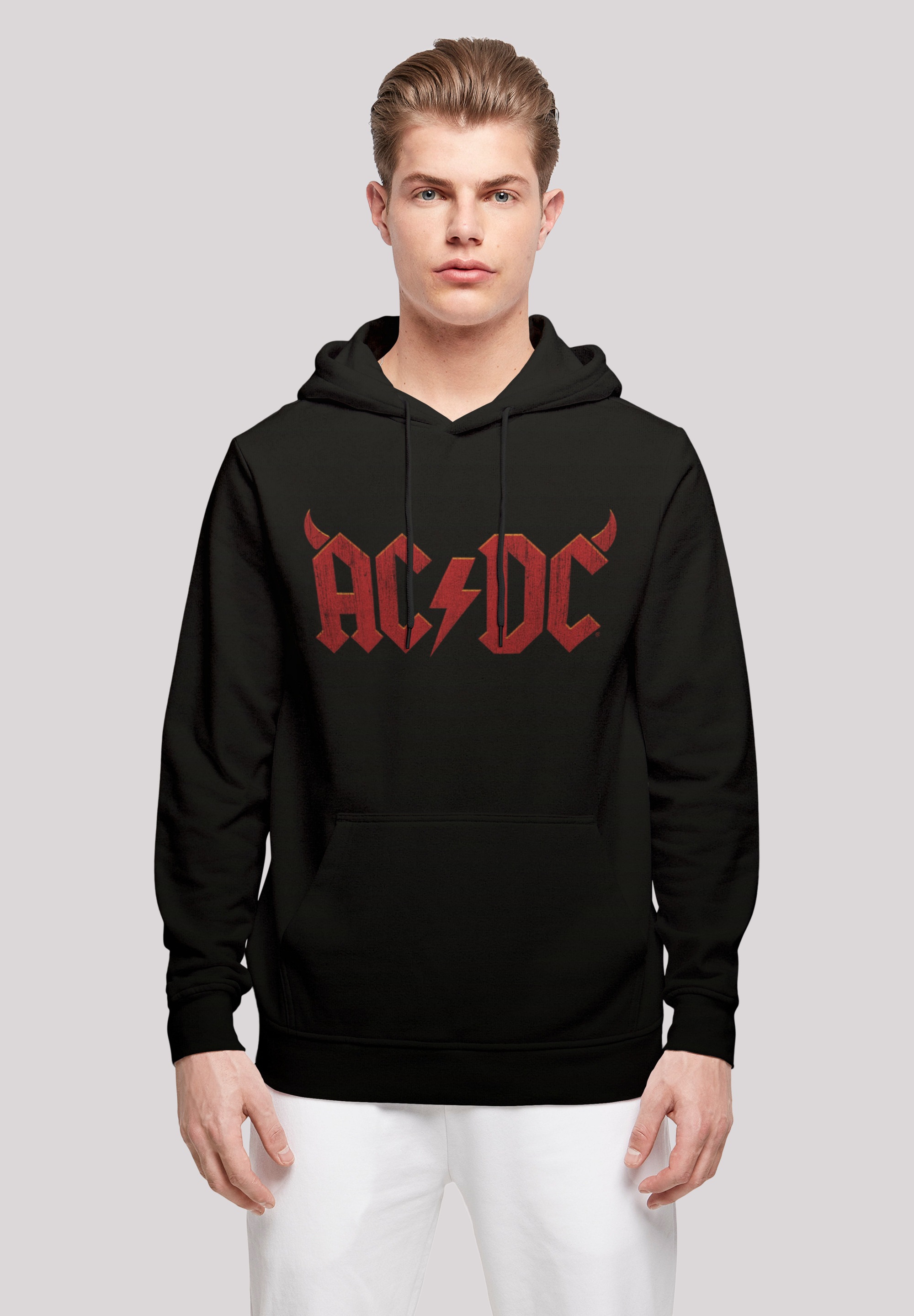 F4NT4STIC Kapuzenpullover "ACDC Rock Band Horns Logo", Print