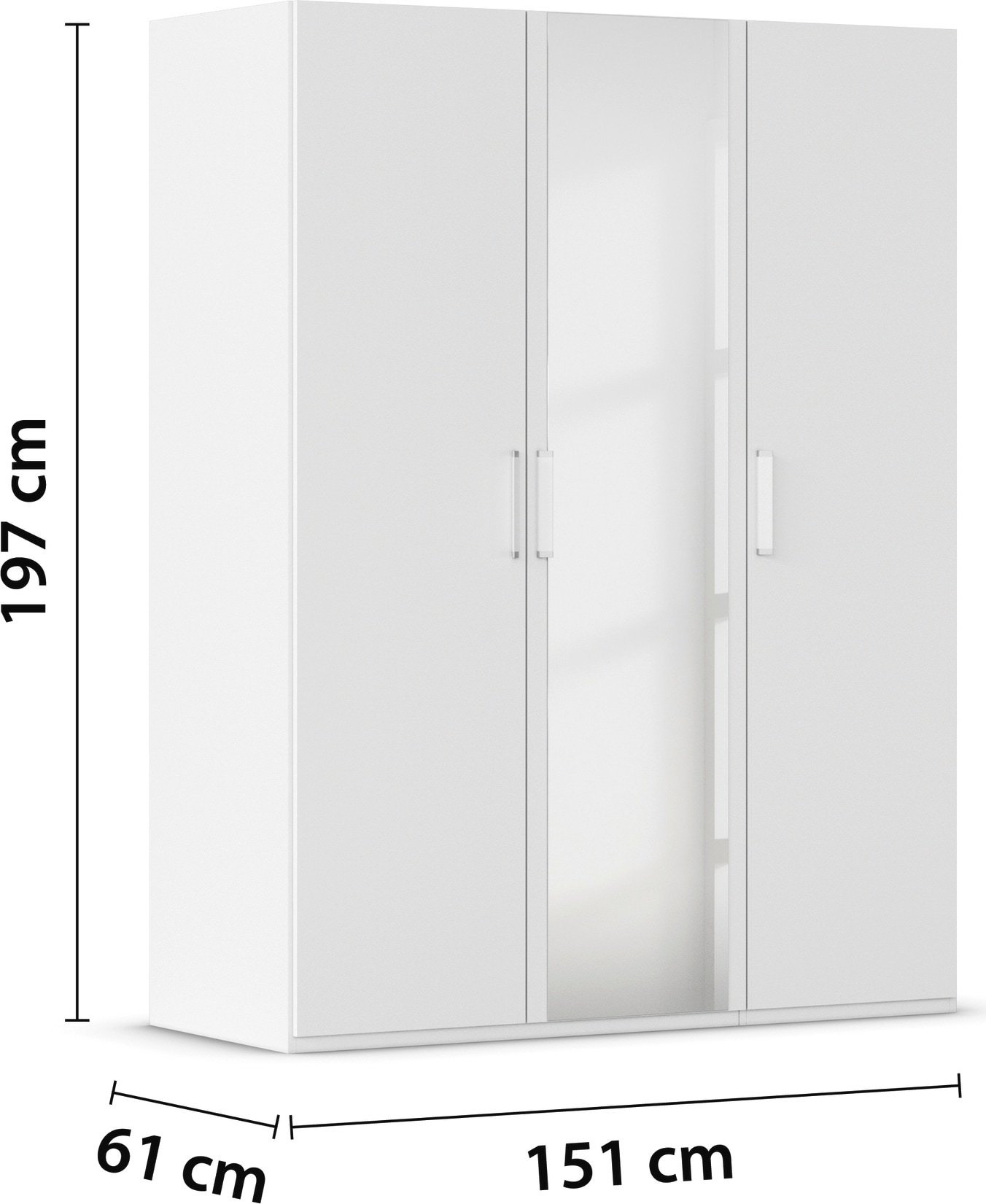 rauch Schlafzimmer-Set »Komplettschlafzimmer Schlafzimmer EVELYN«, (Set, 3 tlg.), Schrank und Bett in 2 Breiten, Nachttisch 2 Schubladen MADE IN GERMANY