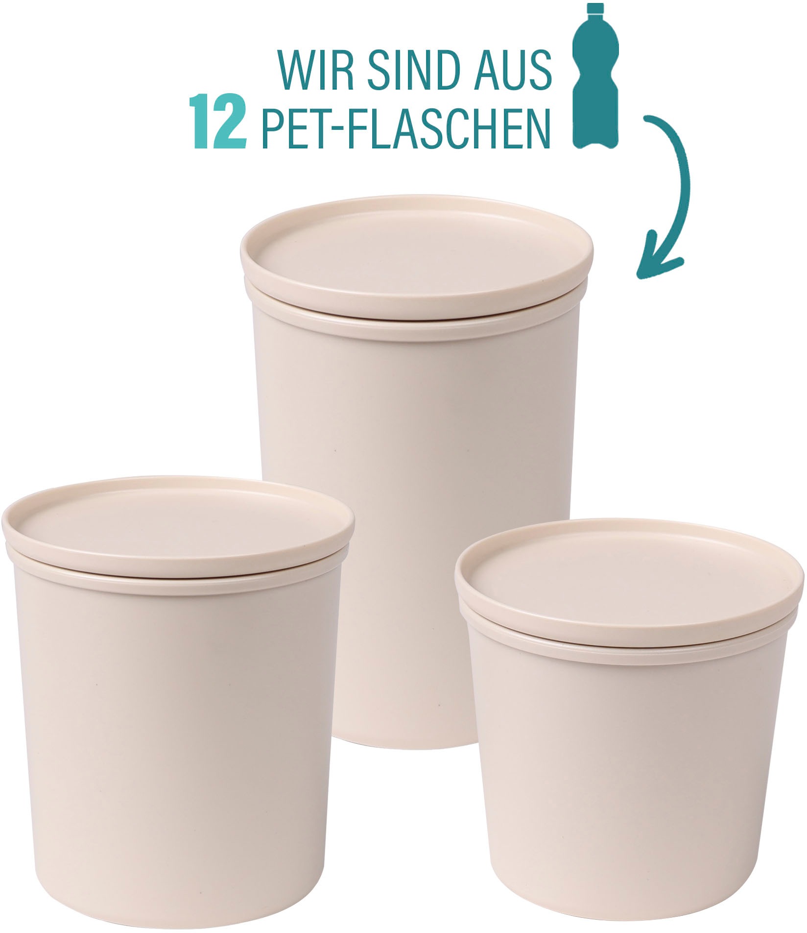AWAVE Frischhaltedose "AWAVE" Set, 3 Stk. tlg. mit rPET, 500, 800, 1000 ml günstig online kaufen