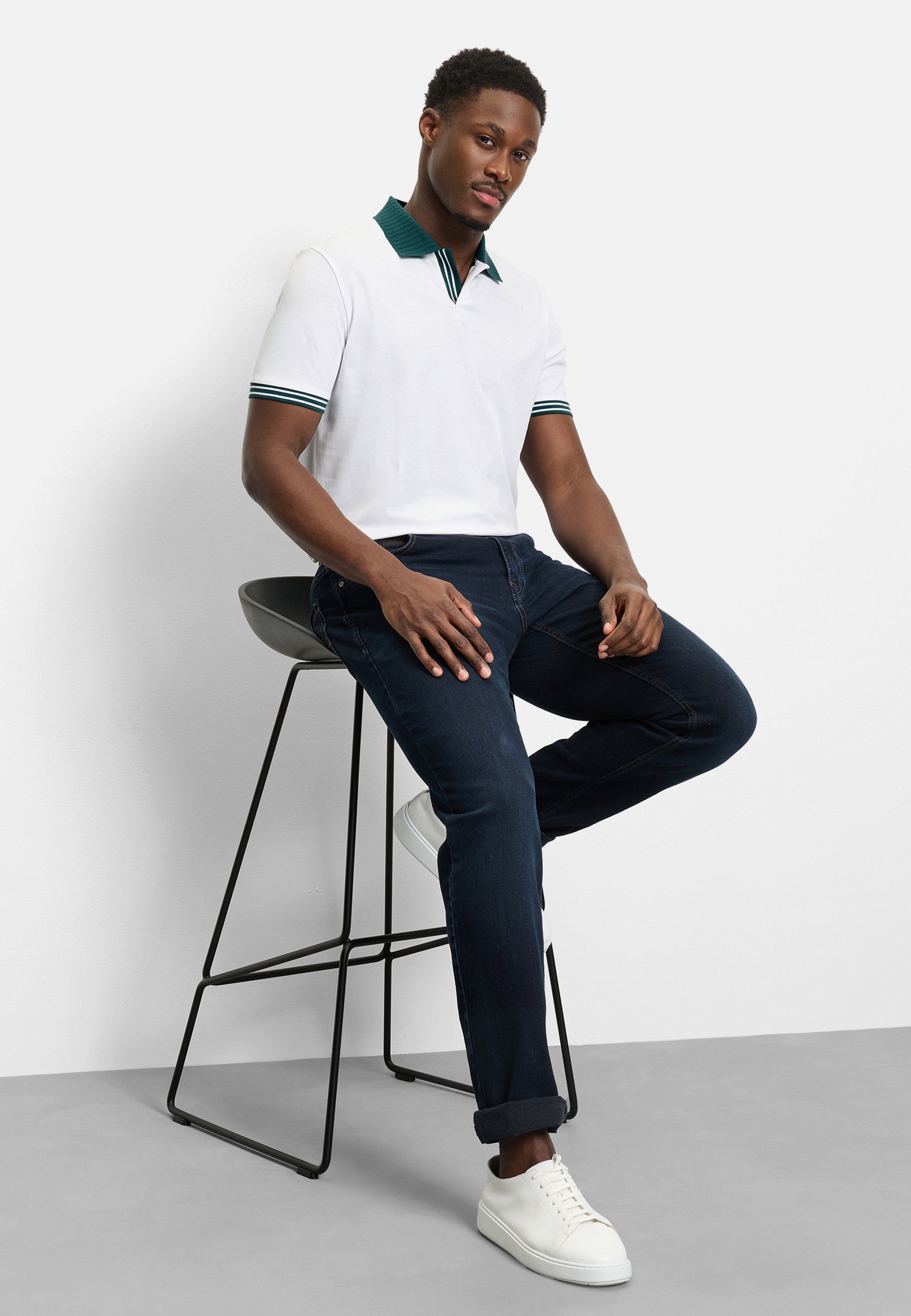 OLYMP Wirk Casual Polo Shirt White Size M 5