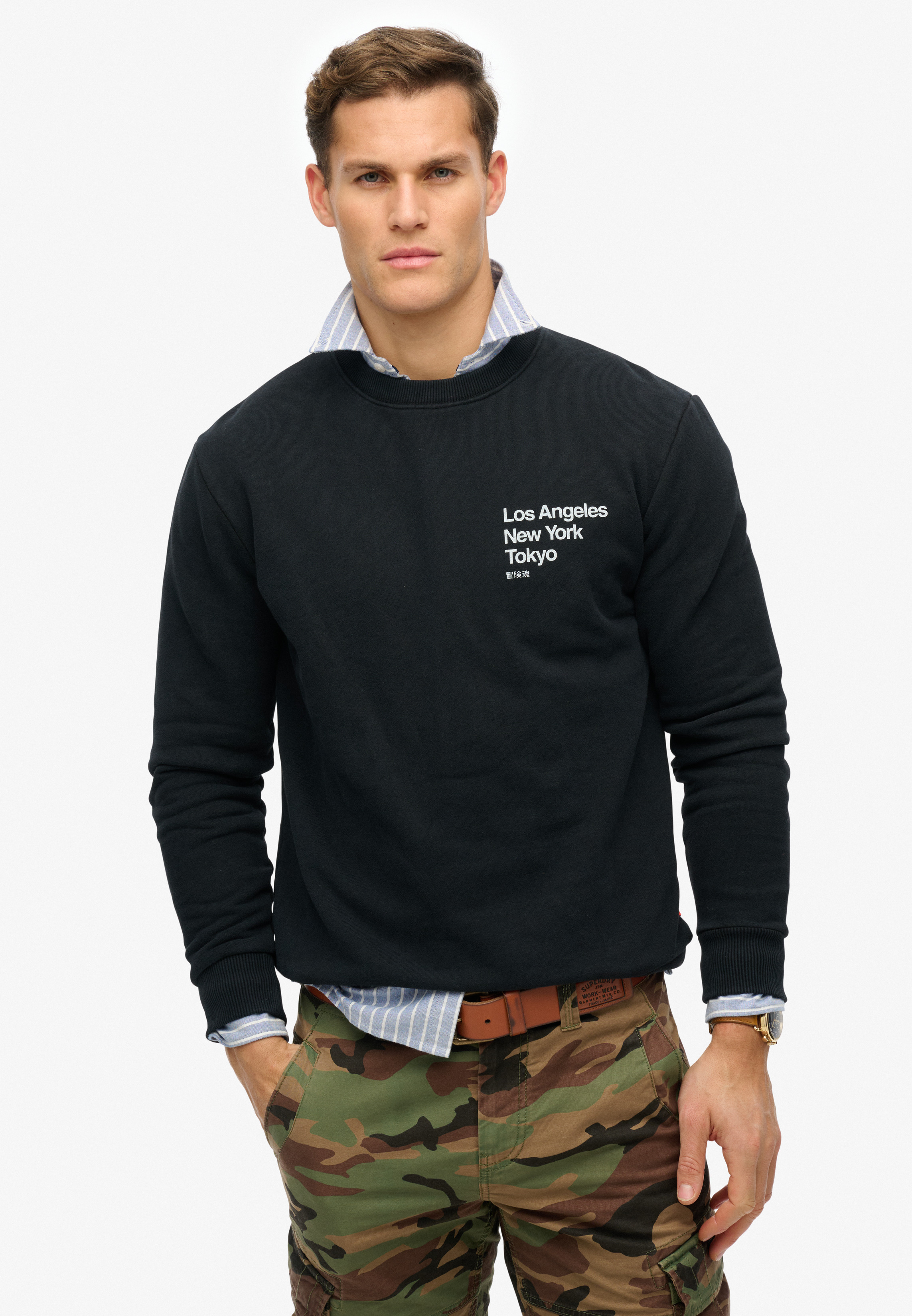 Superdry Sweatshirt "CORE LOGO CITY CREW", mit Rundhalsausschnitt, aus Baumwolle, Relaxed Fit, pflegeleicht