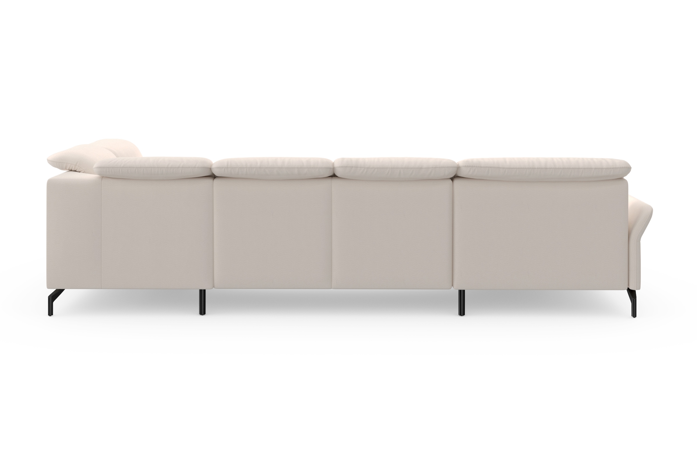 sit&more Wohnlandschaft »Fashion U-Form« wahlweise mit Kopfteilverstellung, Vorziehsitz, motorisch, Metallfüße