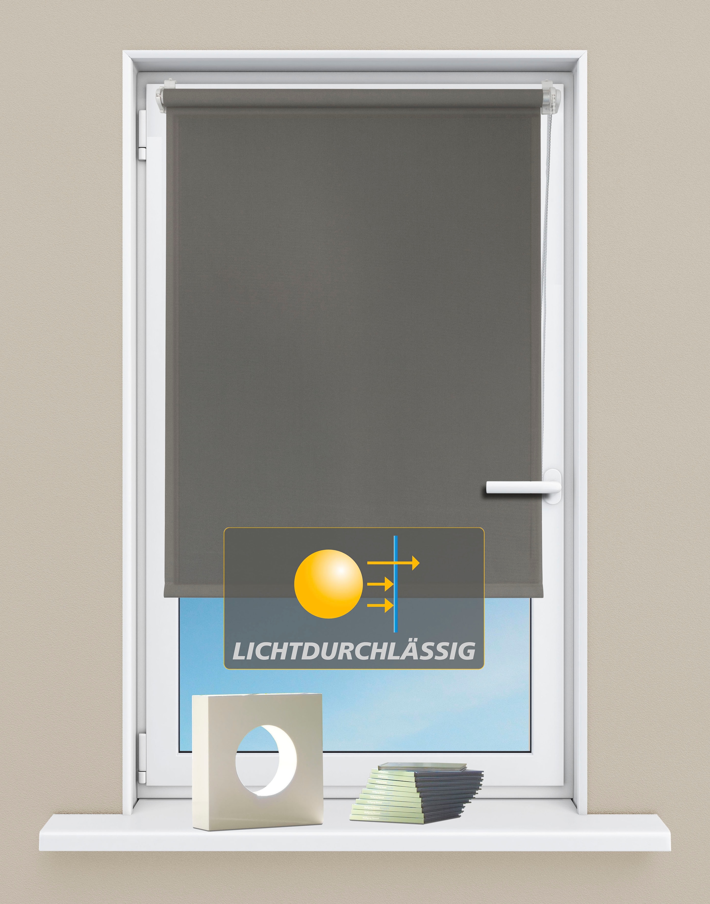 Kutti "Seitenzugrollo Ida, Lichtschutz, Klemmfix, ohne Bohren, Fixmaß" Lichtschutz ohne Bohren Sichtschutz, Sonnenschutz