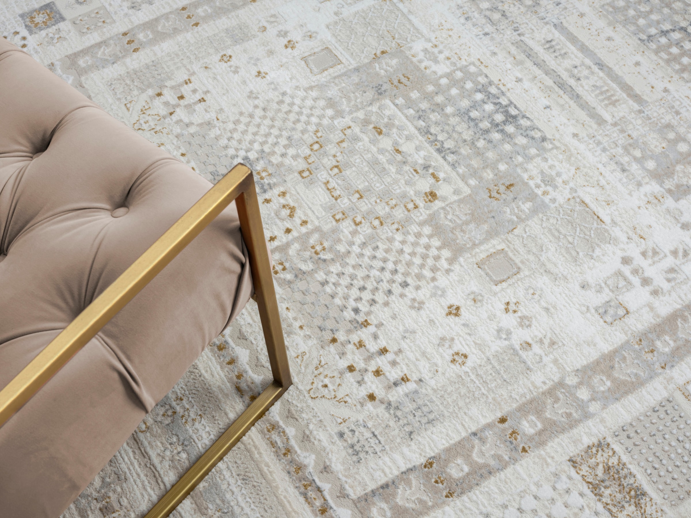 Myflair Möbel & Accessoires Teppich »My Kashkuly«, rechteckig, 10 mm Höhe, Kurzflor, Retro-Style, besonders weich durch Microfaser, mit Fransen