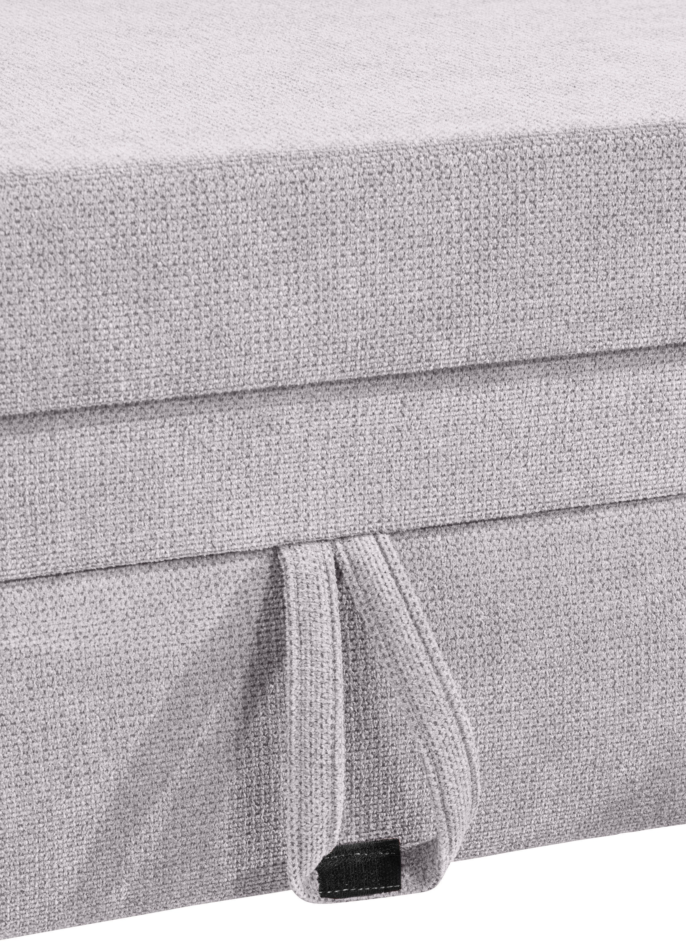 Places of Style Ecksofa »Lolland L-Form«, Wahlweise mit Bettfunktion und Stauraum, auch mit abwischbarem Bezug