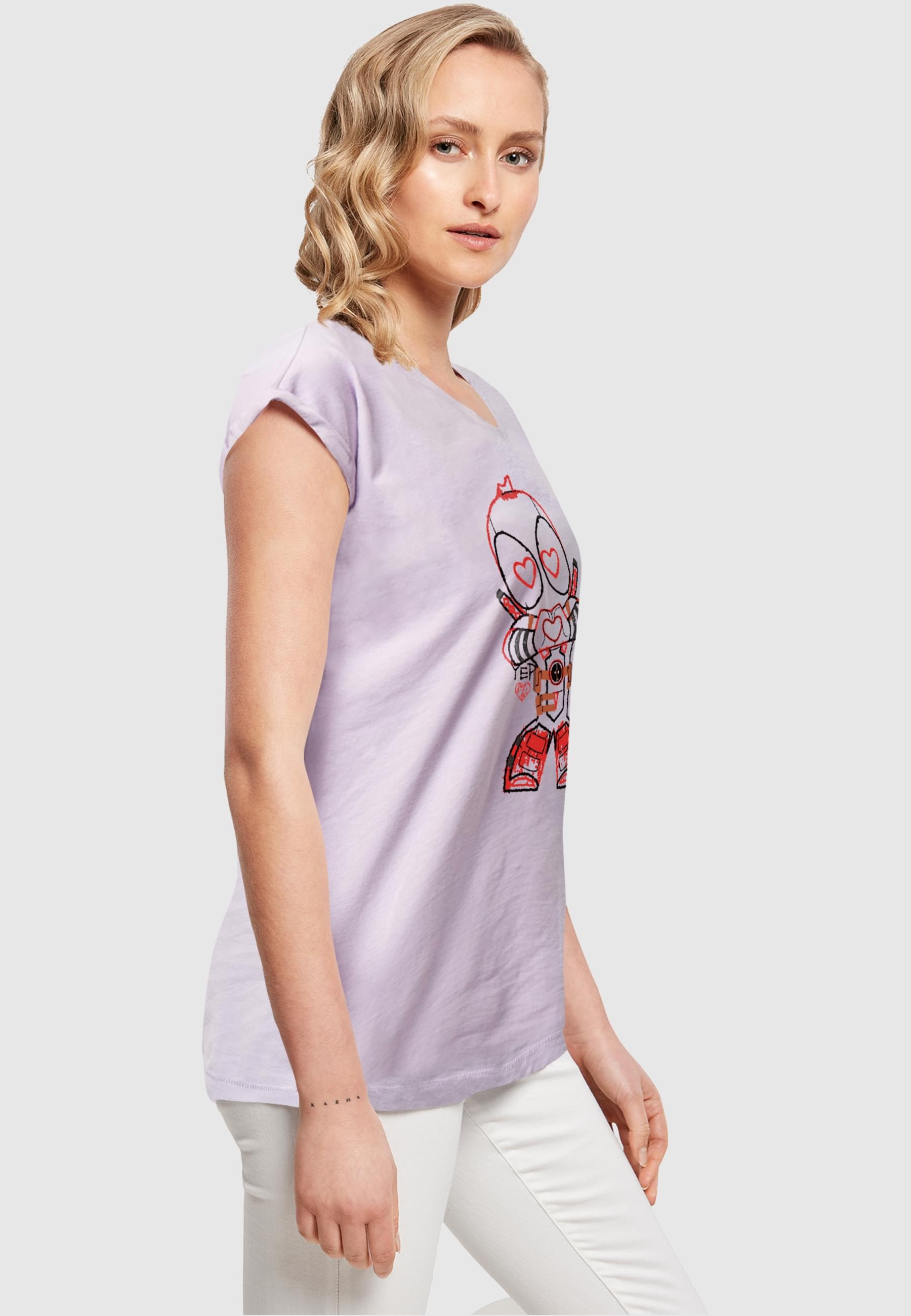 ABSOLUTE CULT T-Shirt »ABSOLUTE CULT Damen Ladies Deadpool - Love Beam Line T-Shirt«, (1 tlg.)