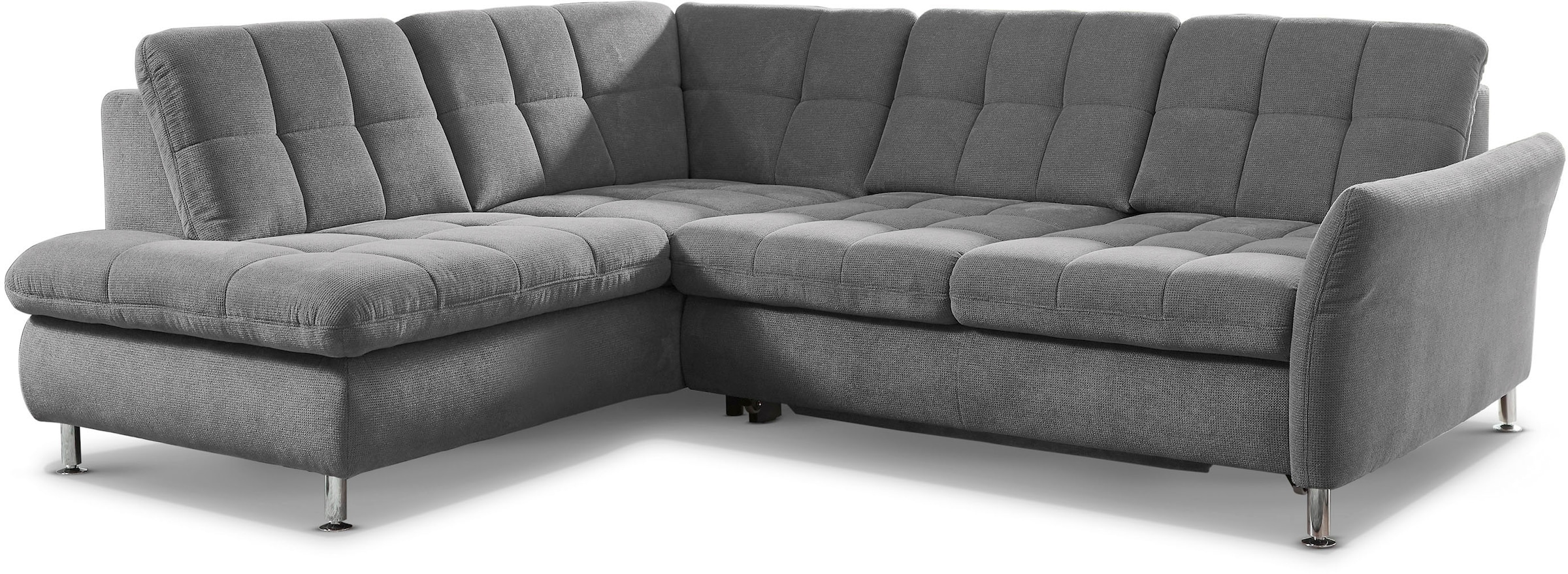 Die PlanBar Ecksofa »MP-IN20016 L-Form mit Federkern-Polsterung«, wahlweise mit Kopfstützen und Bettfunktion, mit Federkern-Polsterung