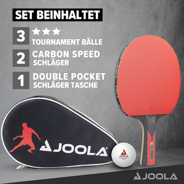 Joola Tischtennisschläger »TT-Set Duo Carbon«, (Set, mit Bällen-mit  Schlägerhülle) auf Rechnung | BAUR