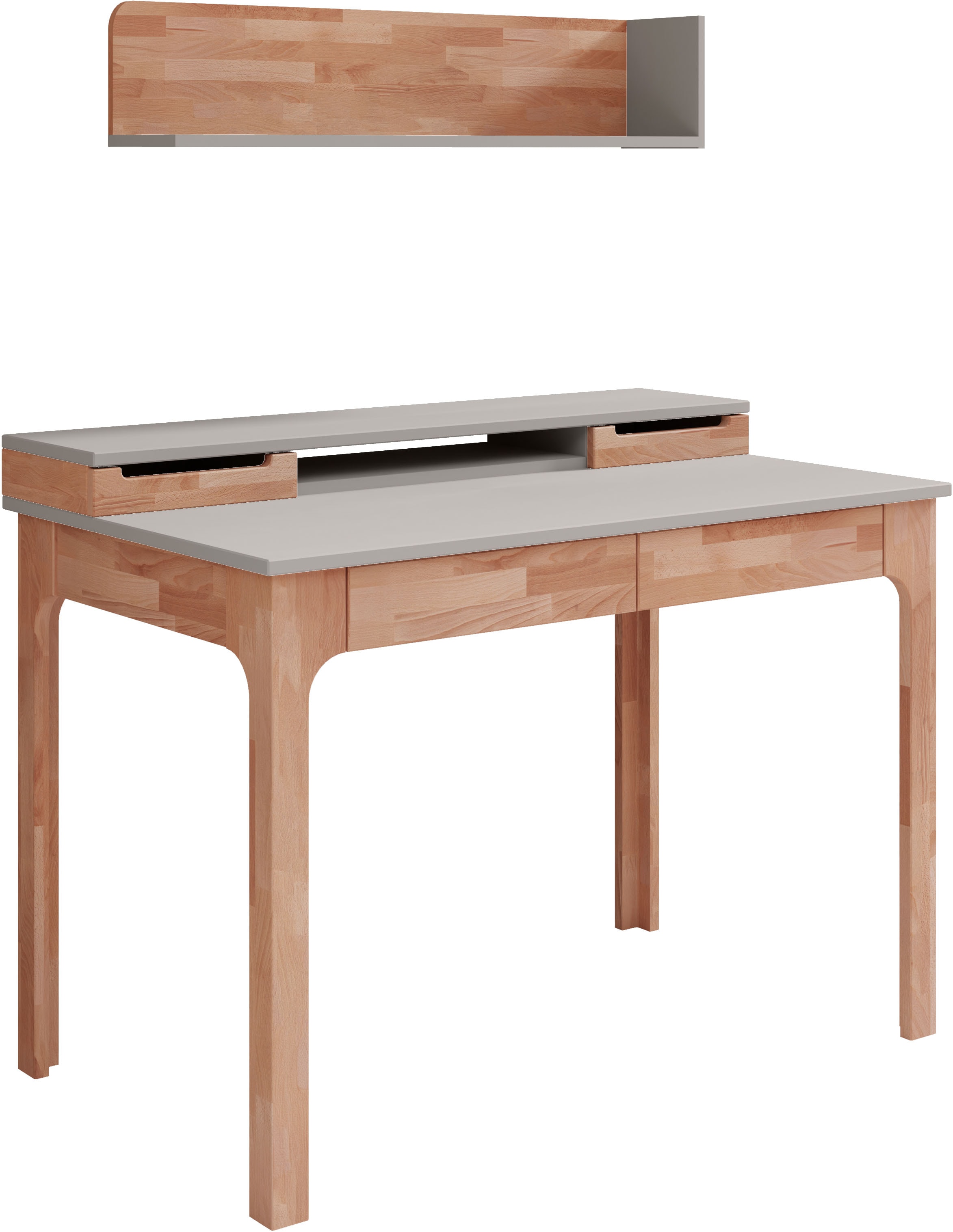 OTTO home Büromöbel-Set Set, Set: Sekretär, Aufsatz, Wandregal, 2 Stk. tlg. günstig online kaufen