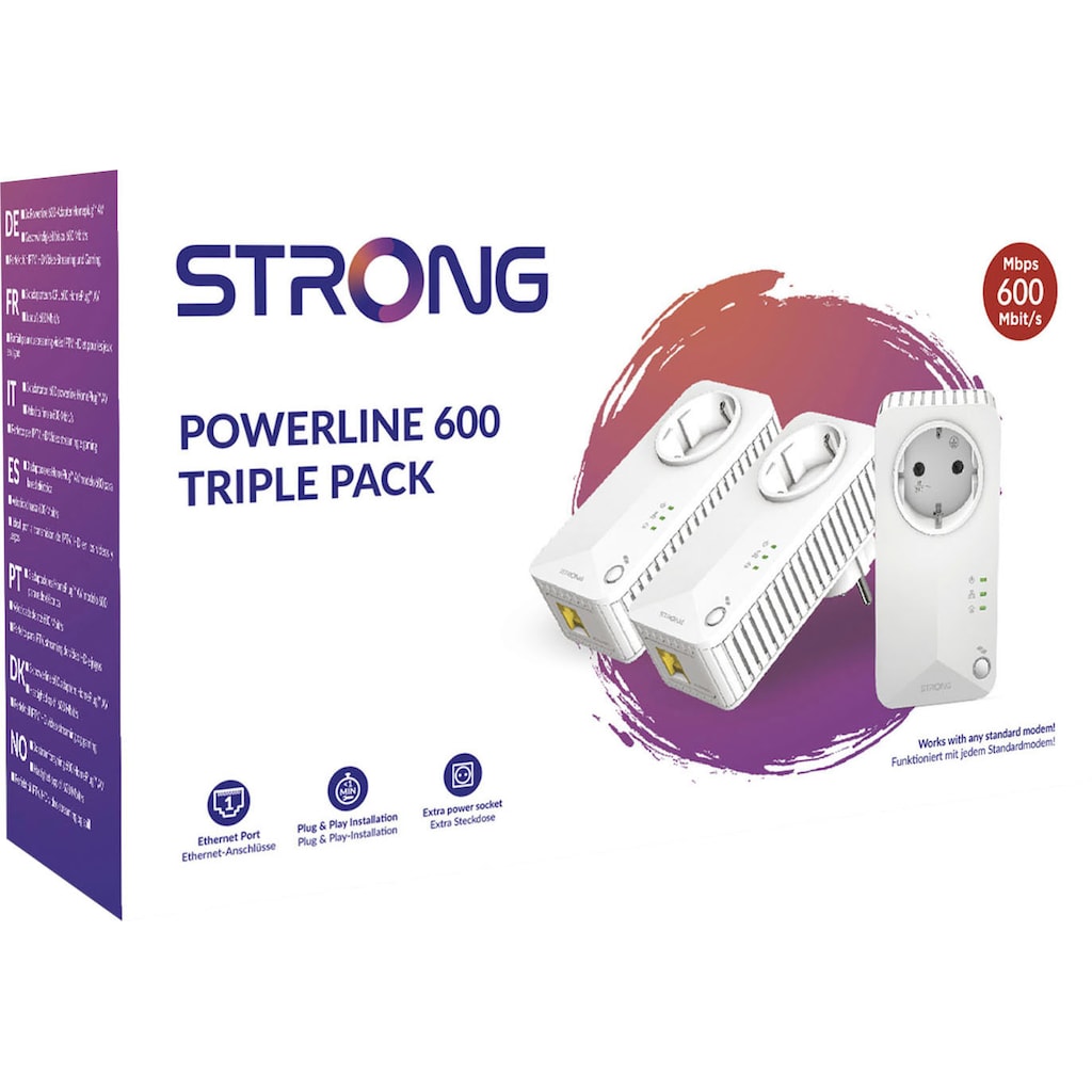 Strong Reichweitenverstärker »Powerline WiFi 600 Triple Pack V2«