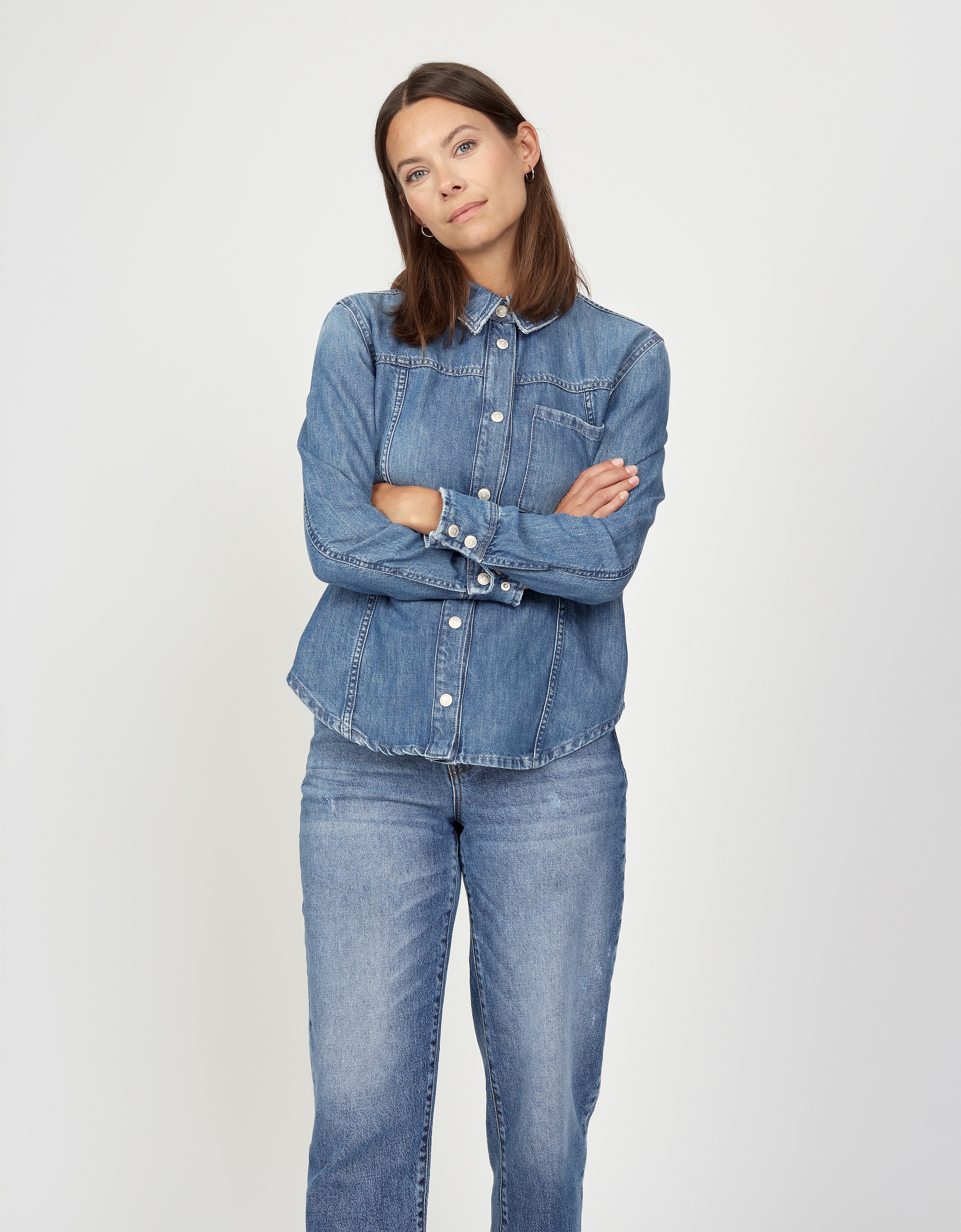 GANG Hemdbluse »94LIV SHIRT«, in lockerer Passform