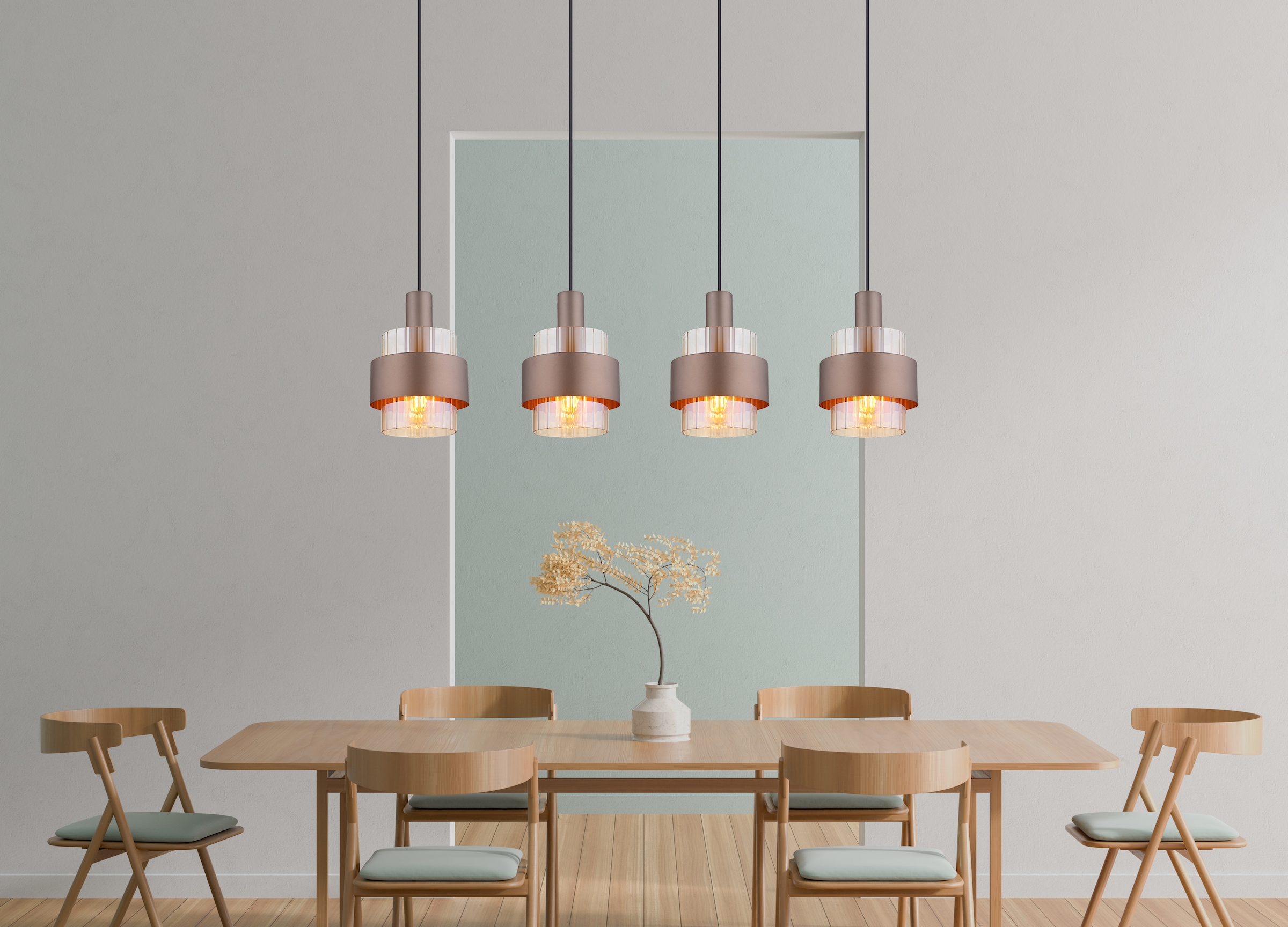 GLOBO LIGHTING Hängeleuchte »MILLEY«, Leuchtmittel E27 | ohne Leuchtmittel, Hängelampe/Pendelleuchte/Esszimmer/Wohnzimmer/Esstisch