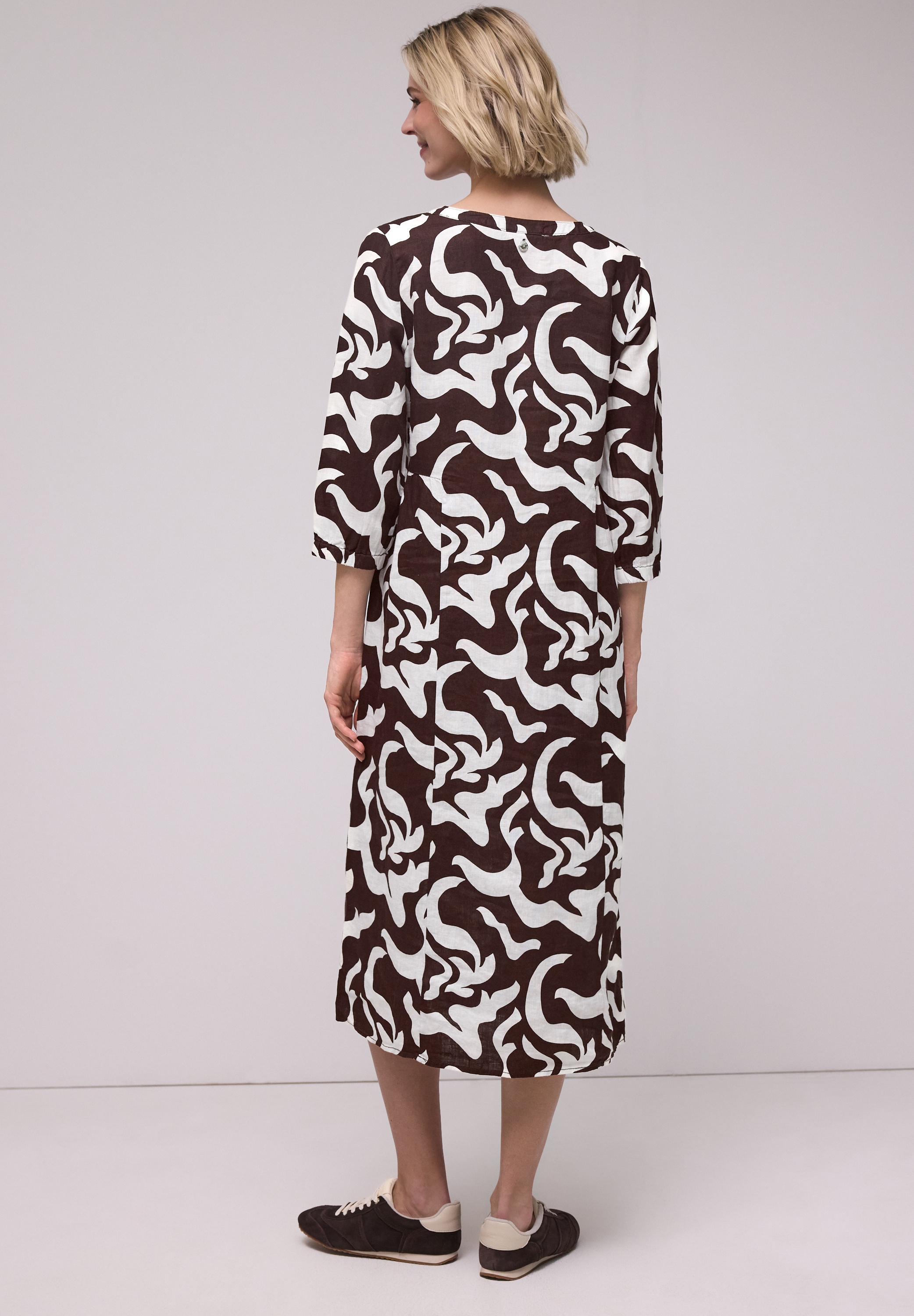 STREET ONE Midikleid Ohne Taschen mit Volant