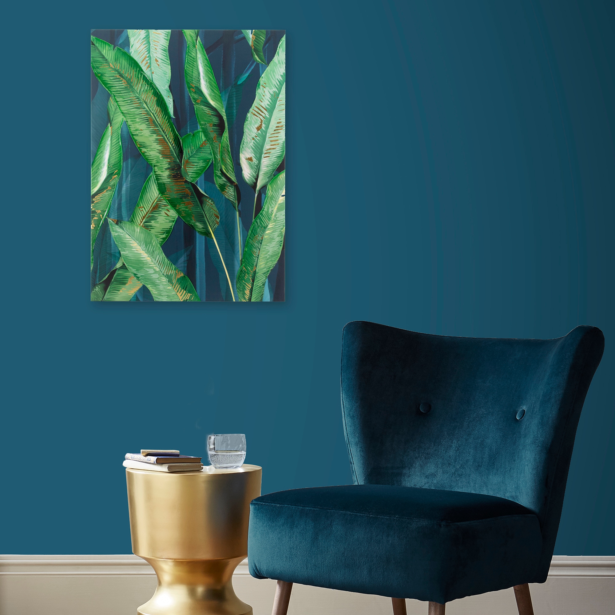 Art for the home Leinwandbild "Blatter", (1 St.), Handgemalt Wandbild Gold günstig online kaufen