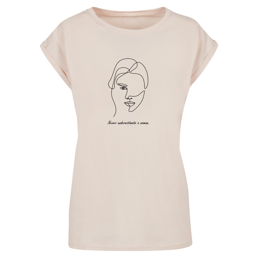 Merchcode T-Shirt »Merchcode Damen Ladies WD - Woman Figure Extended Shoulder Tee«, (1 tlg.)