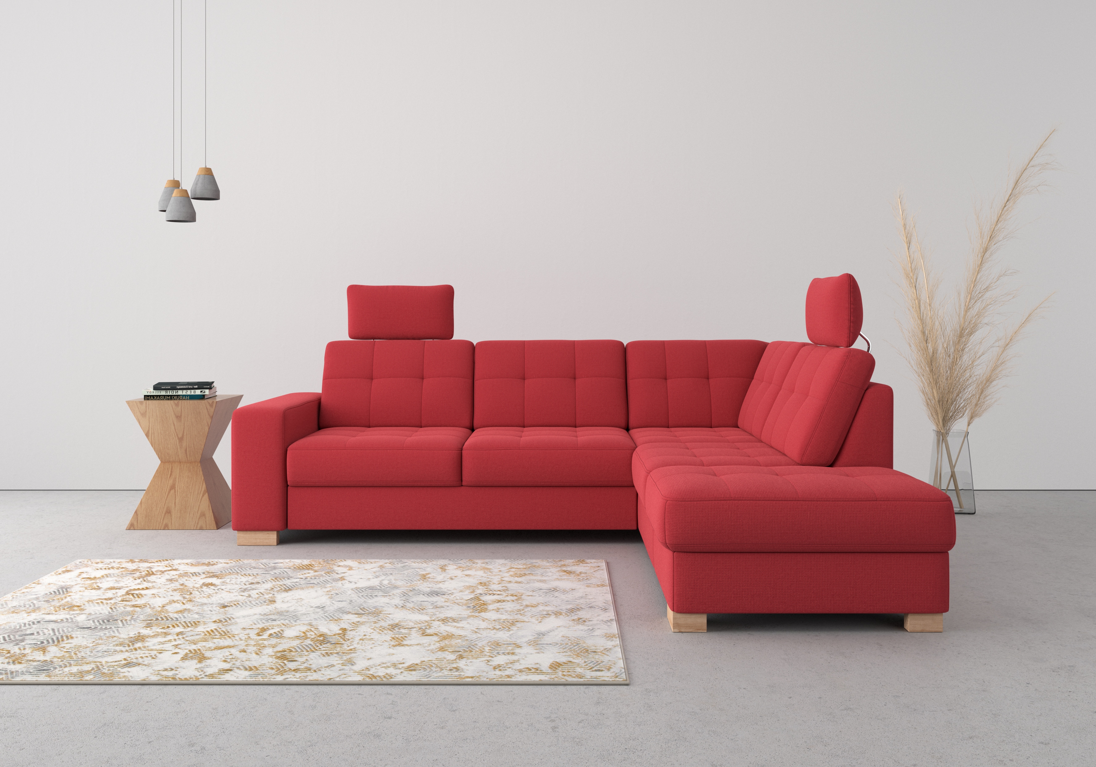 sit&more Ecksofa "Quincy L-Form" wahlweise mit Schlaffunktion und Bettkasten