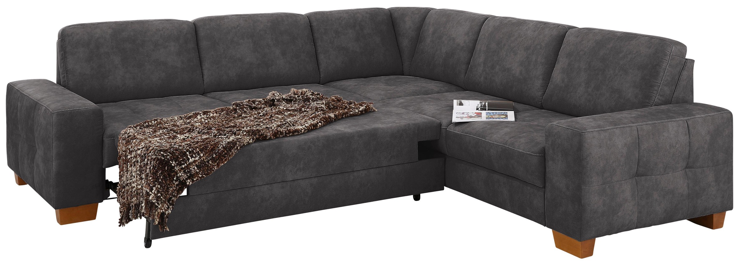 Home affaire Ecksofa "Puccini L-Form" mit Federkern, Sitztiefenverstellung, günstig online kaufen