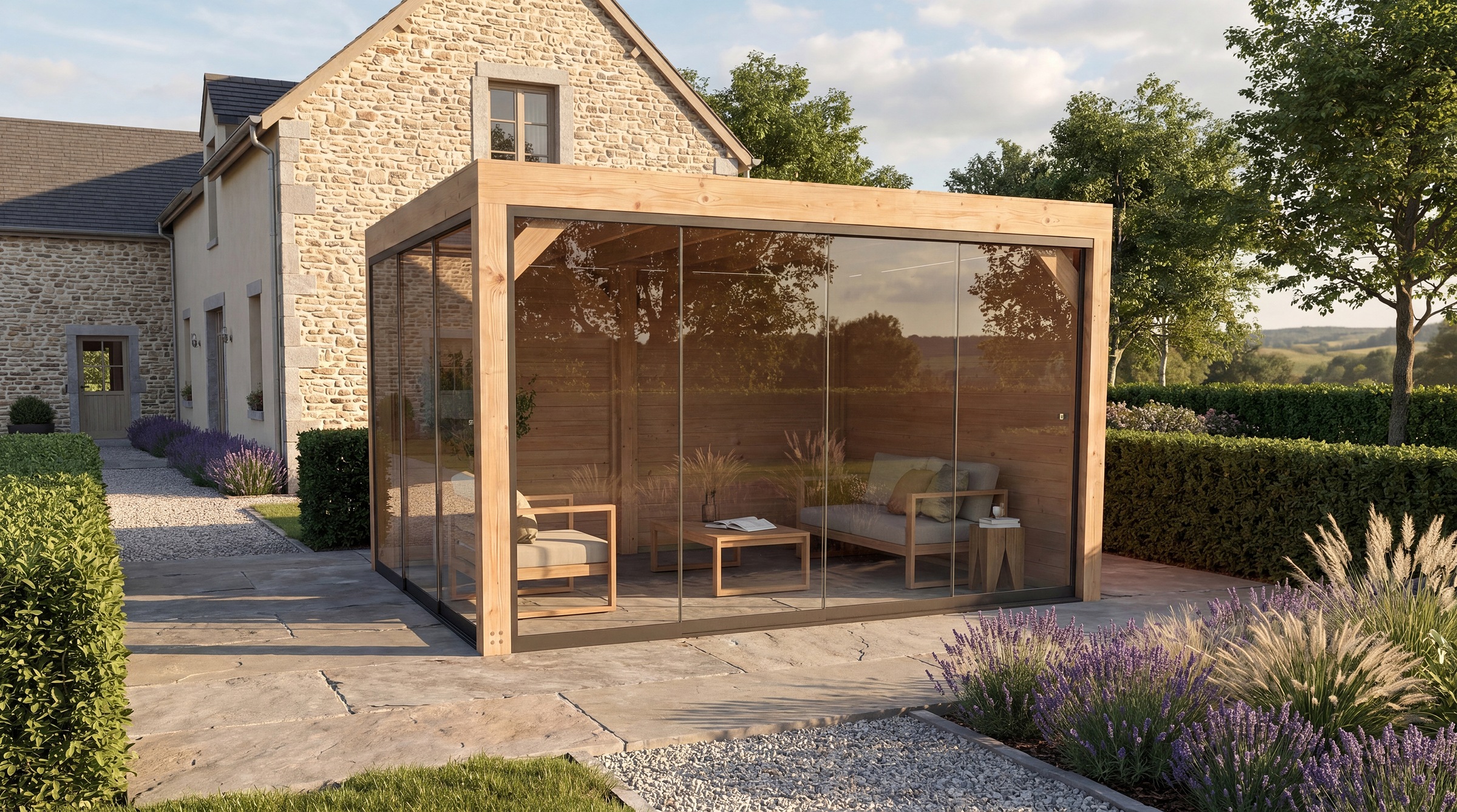 weka Holzpavillon "Lumley Lauben-Set Gr. 2.1" BxTxH: 307x399x245 cm