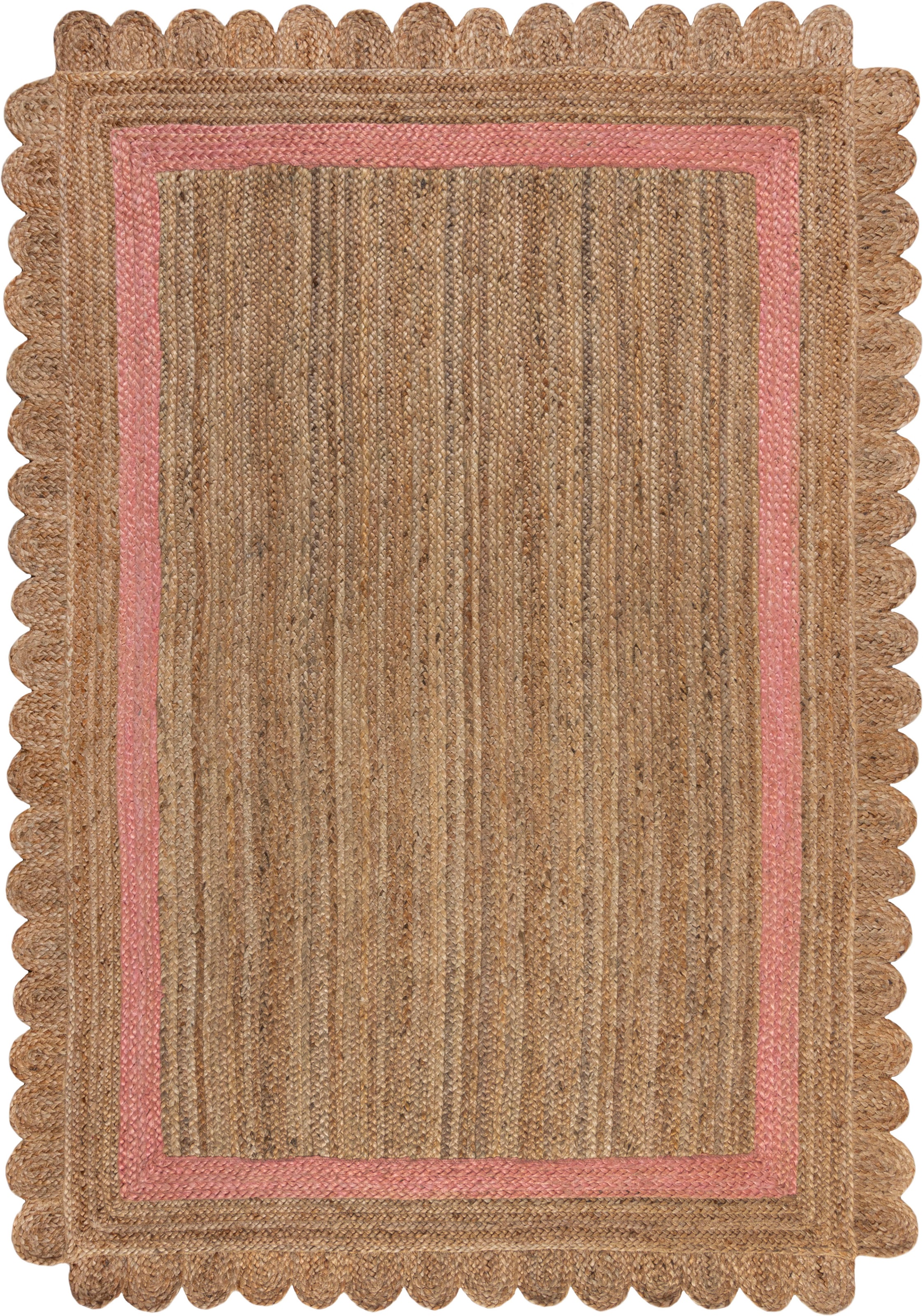 »Grace«, Bordüre aus BAUR FLAIR 100% Teppich rechteckig, kaufen | RUGS mit Jute, fußbodenheizungsgeeignet,