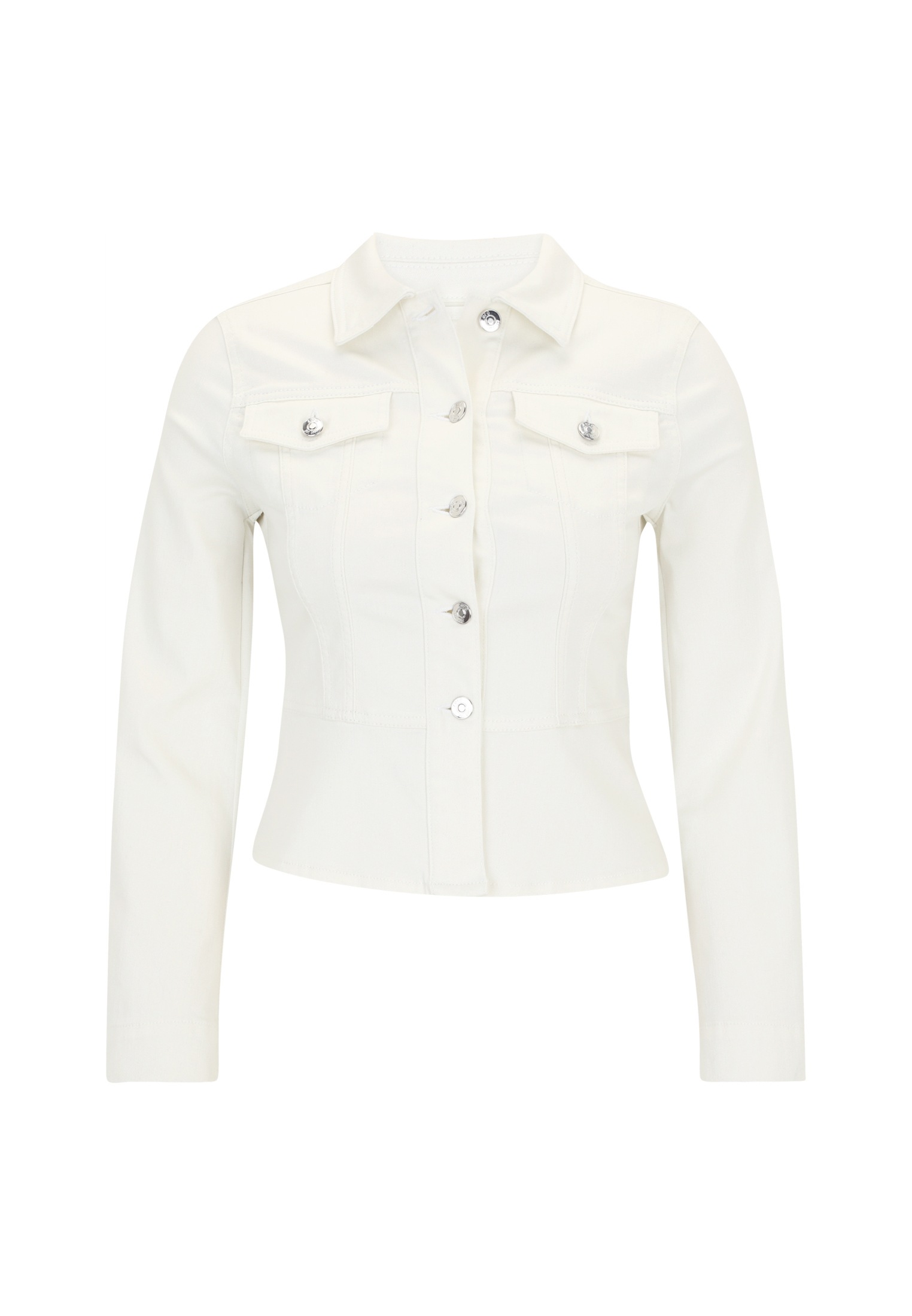 Zero Jackenblazer "zero Damen Jeansjacke weiß mit Knopfleiste", Knopfleiste günstig online kaufen