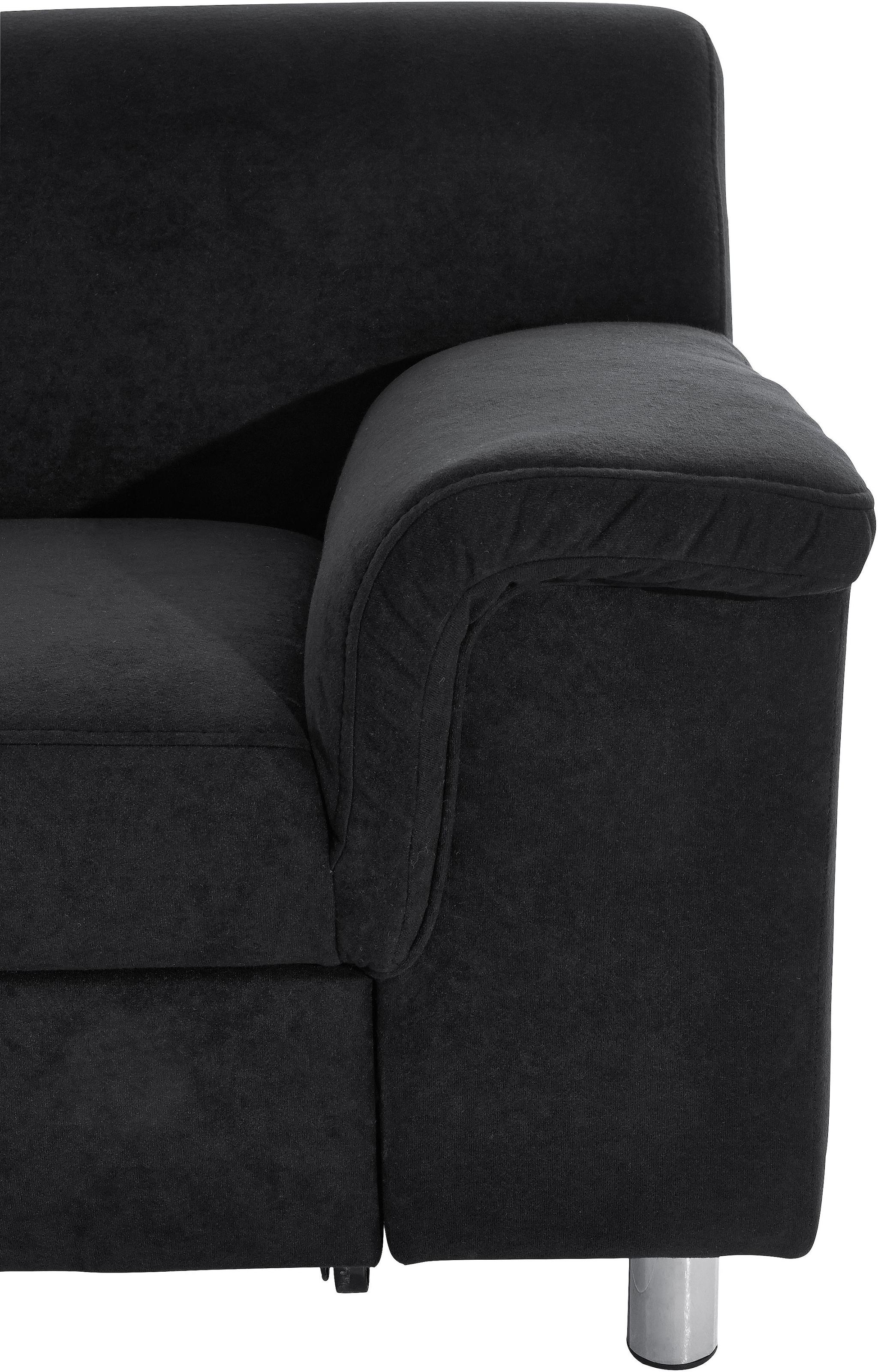 INOSIGN Ecksofa »Jamie, modern und elegant, Fußhöhe 9cm, L-Form,«, wahlweise mit Bettfunktion