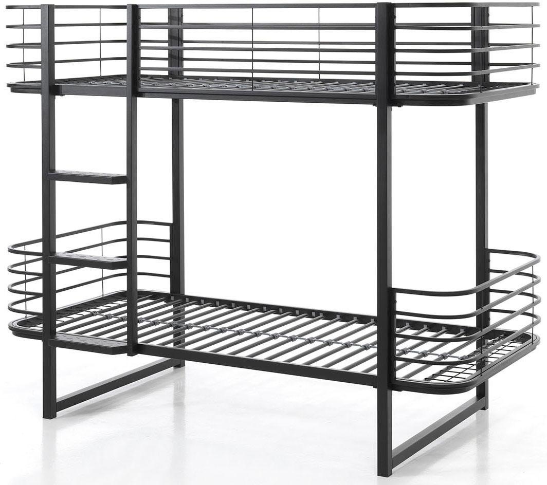 Thumbnail - Vipack Etagenbett "Oscar, Metallbett mit 2 Liegeflächen 90/200, stabil und standfest" B/H/T ca. 205x166x99cm, pulverbesc...