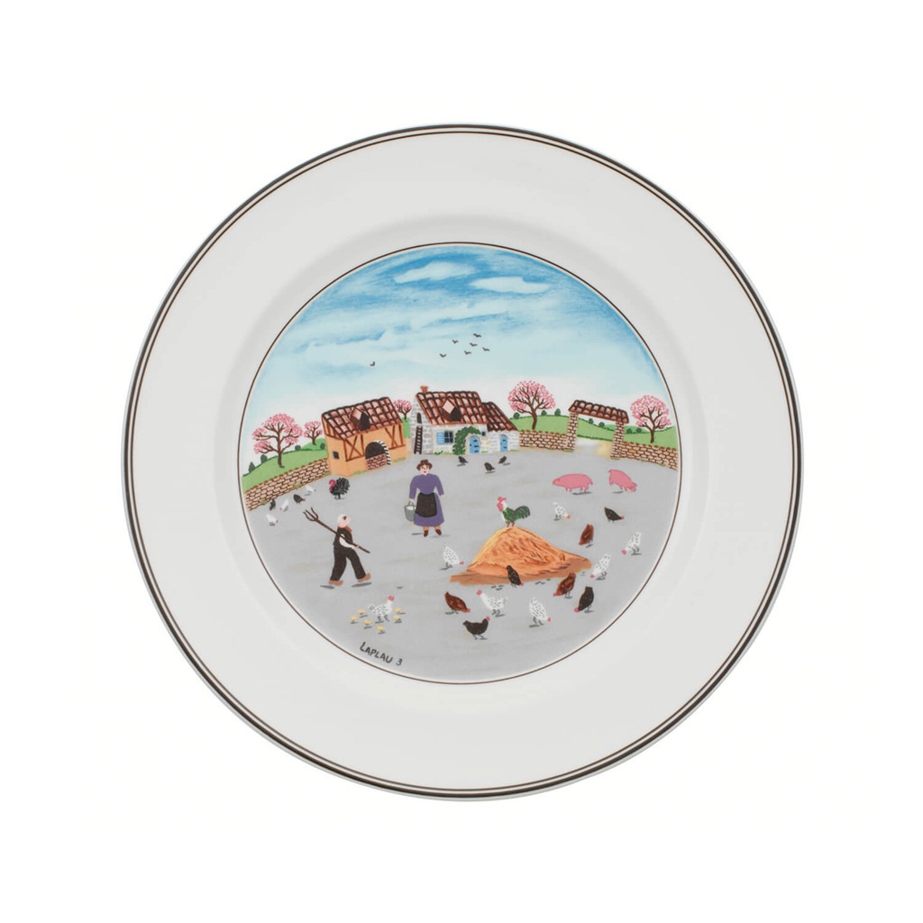 VILLEROY & BOCH Speiseteller "Speiseteller Hühnerhof Design Naif ø 27 cm bunt", L:27cm, bunt, Speiseteller