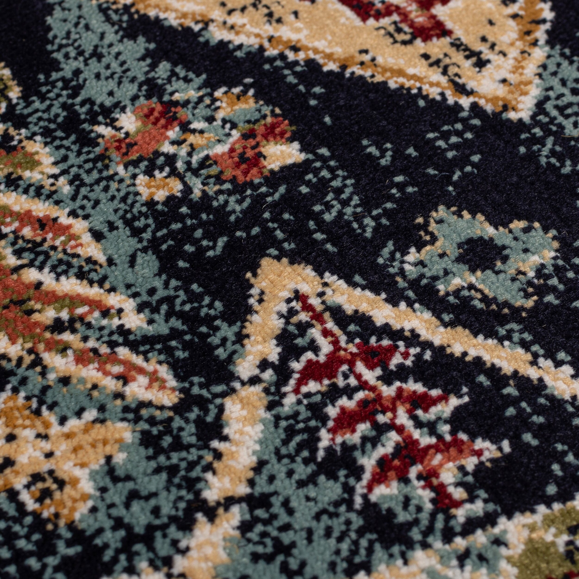 Teppich FLAIR RUGS "Gillingham", blau, B:80cm H:12mm L:150cm, Kunstfaser, Teppiche, Teppich, Vintage Stil 3