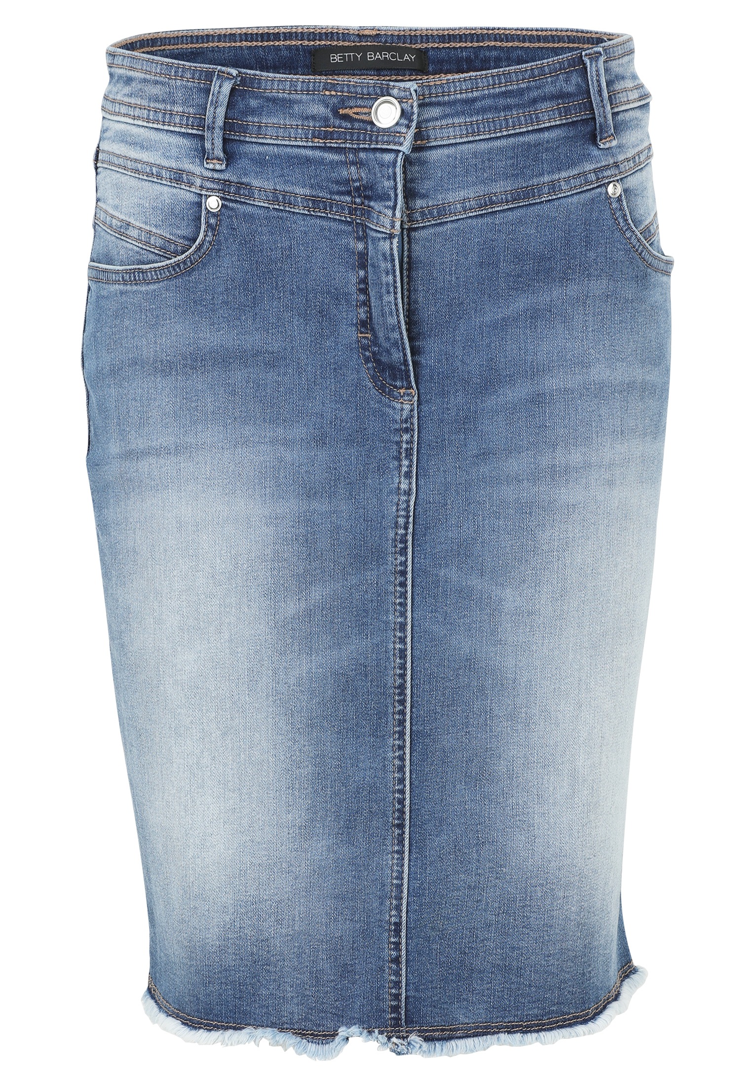 Betty Barclay Minirock "Betty Barclay Jeansrock mit Fransen", Used-Waschung günstig online kaufen