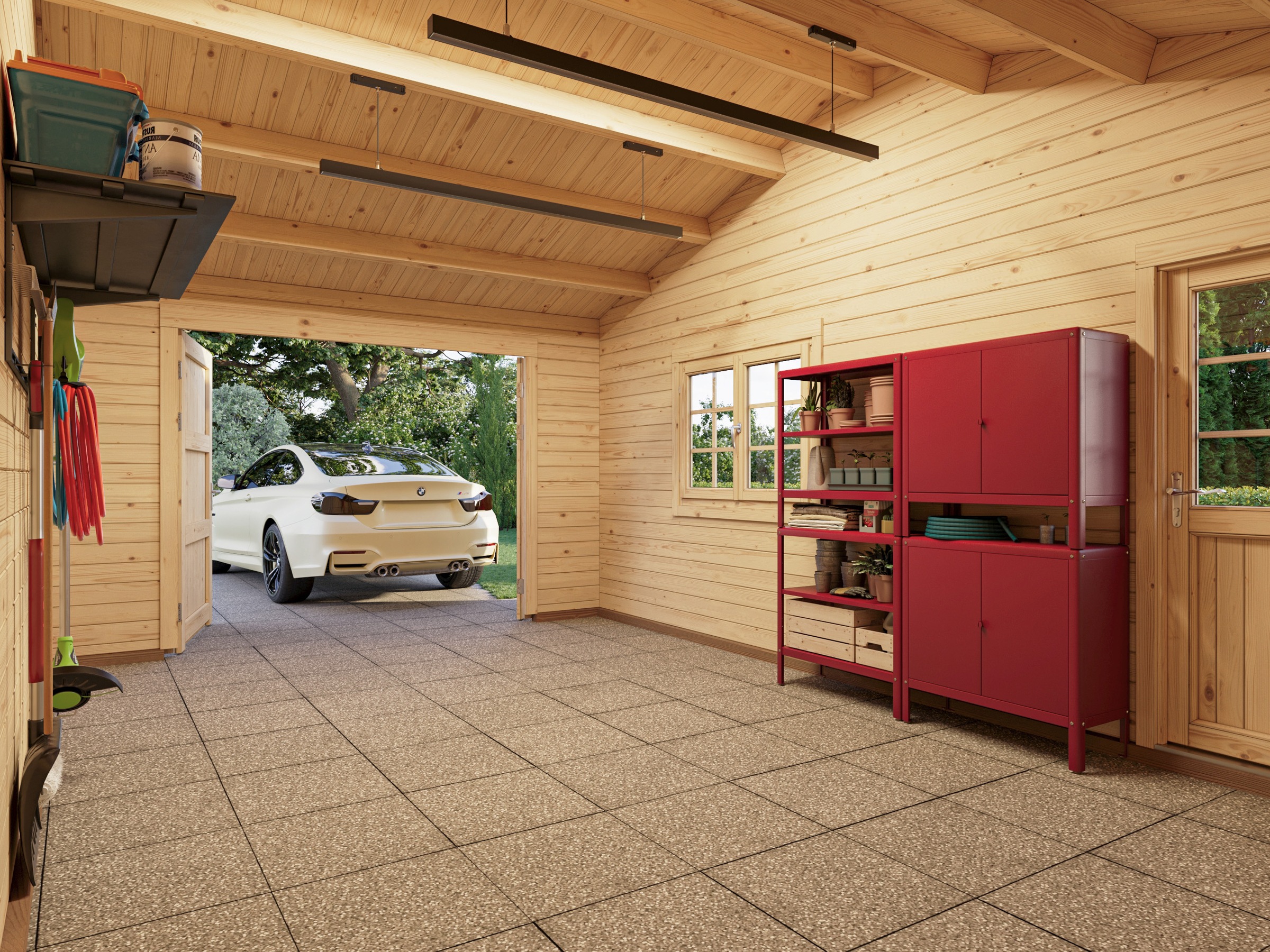 Palmako Garage »Roger, mit Holztor« BxTxH: 1006x619x316 cm