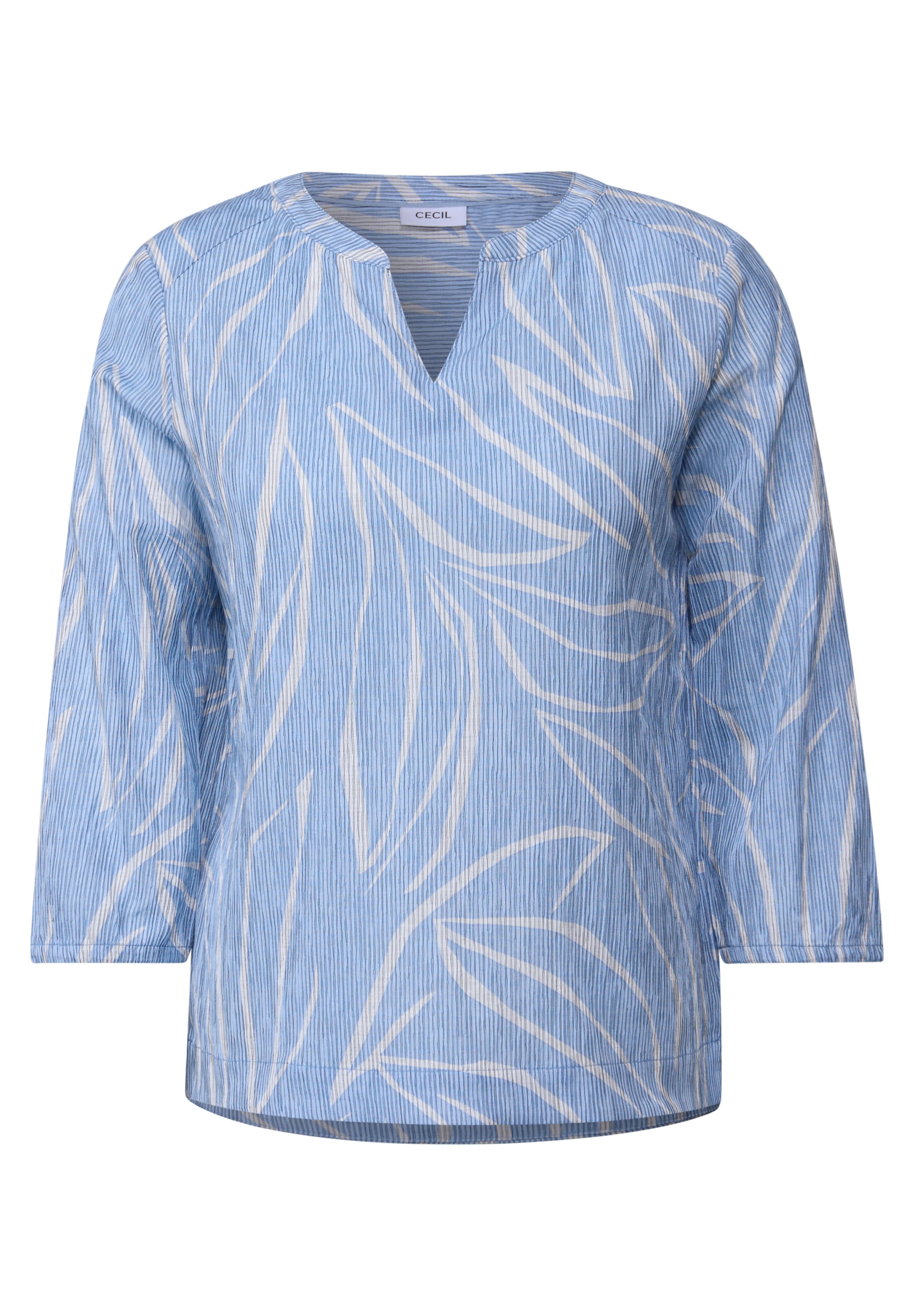Cecil Shirtbluse, mit geschlitztem Rundhalsausschnitt