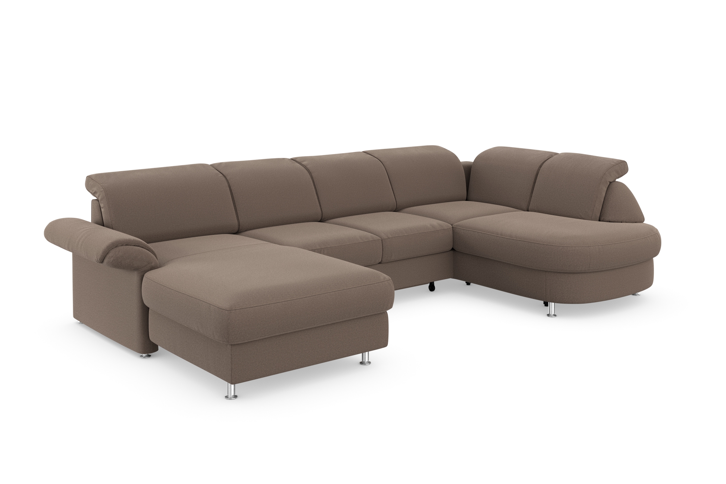 sit&more Wohnlandschaft »Apulia U-Form«, wahlweise Bettfunktion, Bettkasten und Kopf- und Armteilverstellung