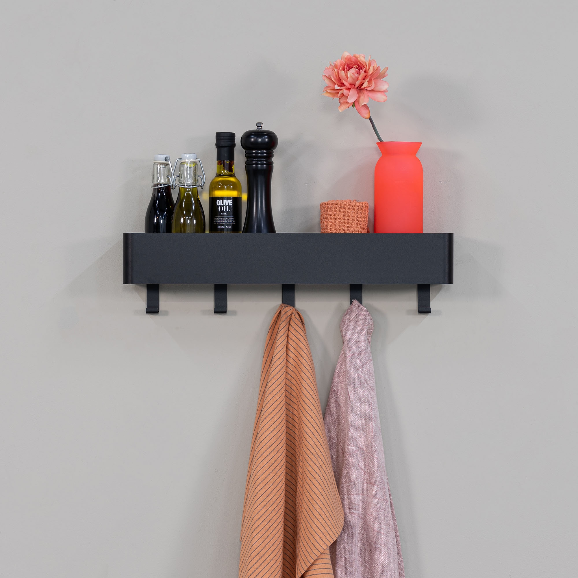 Spinder Design Garderobenhaken "Multi 5" 2-in-1 Wandregal + Garderobe günstig online kaufen