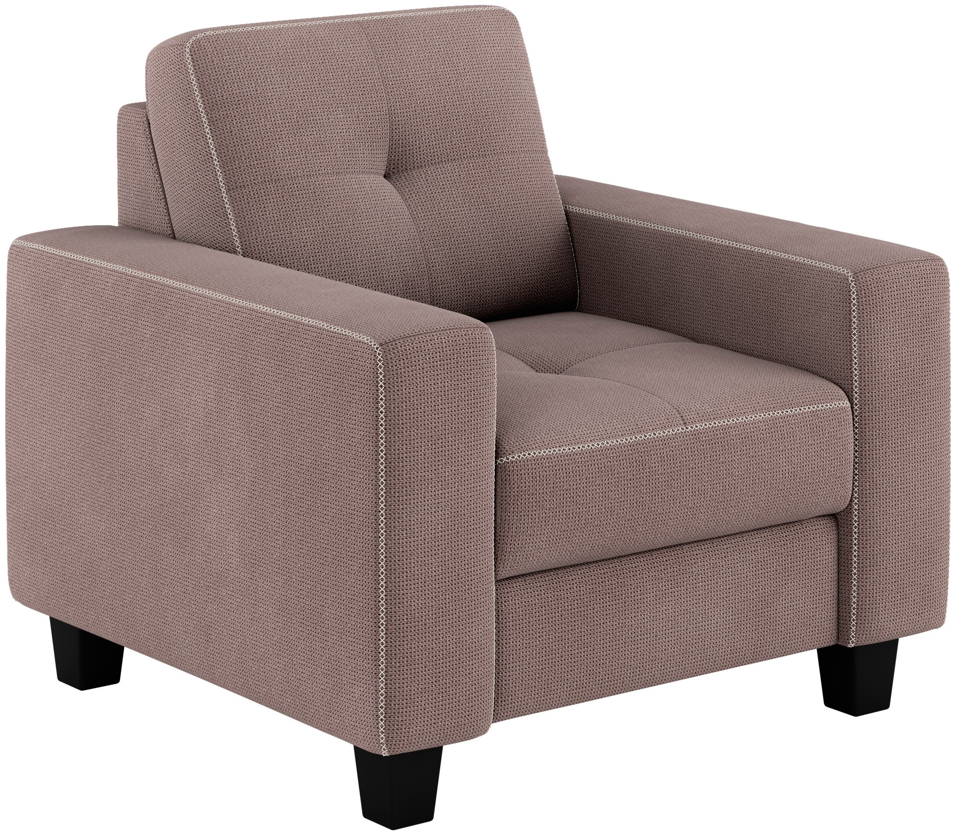 Thumbnail - PLACES OF STYLE Sessel "Varese" Kreuznaht in beige