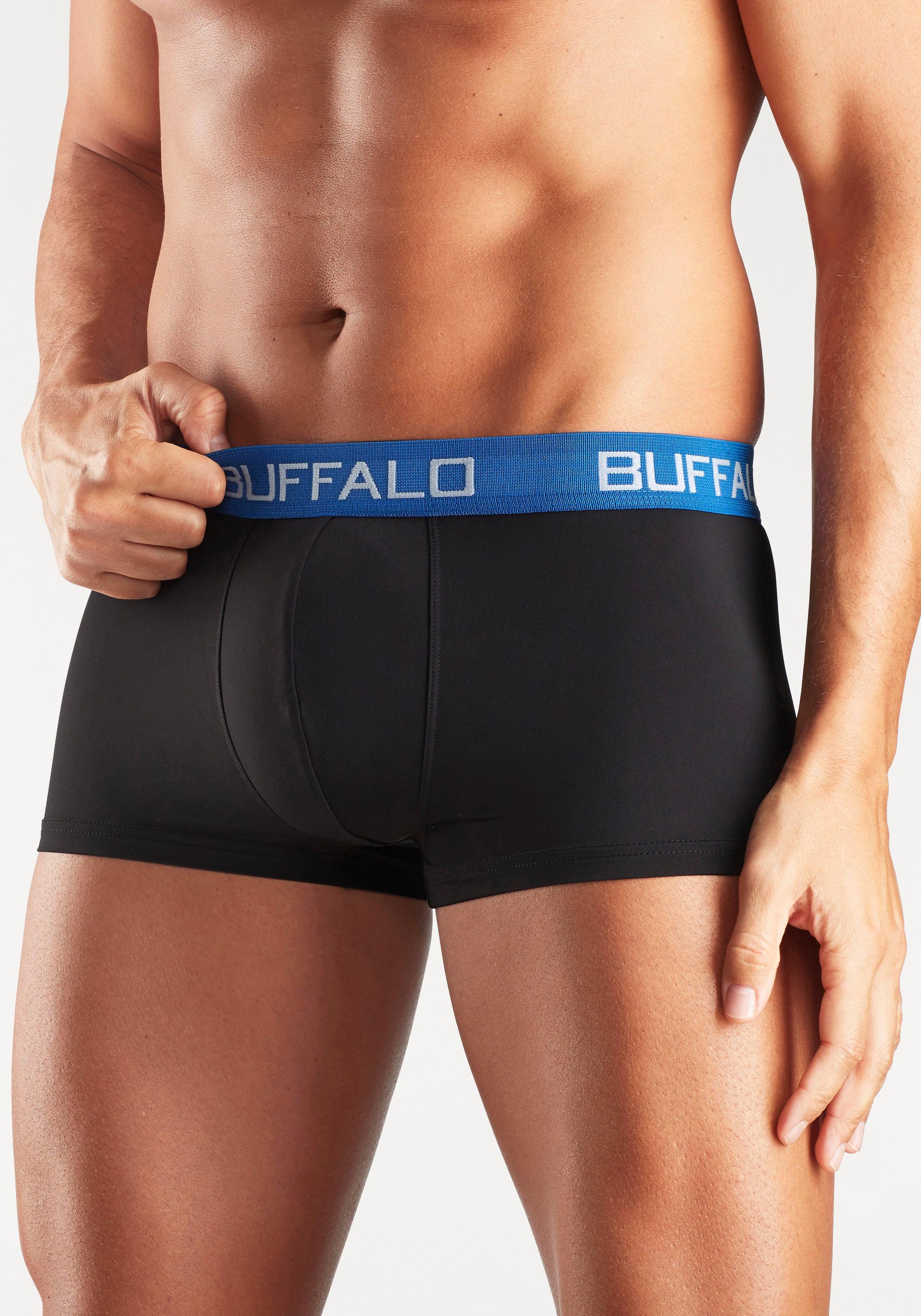 Thumbnail - Buffalo Hipster Packung, 4 Stk. knapp sitzende Boxershorts mit Kontrastbund aus Baumwollmischung