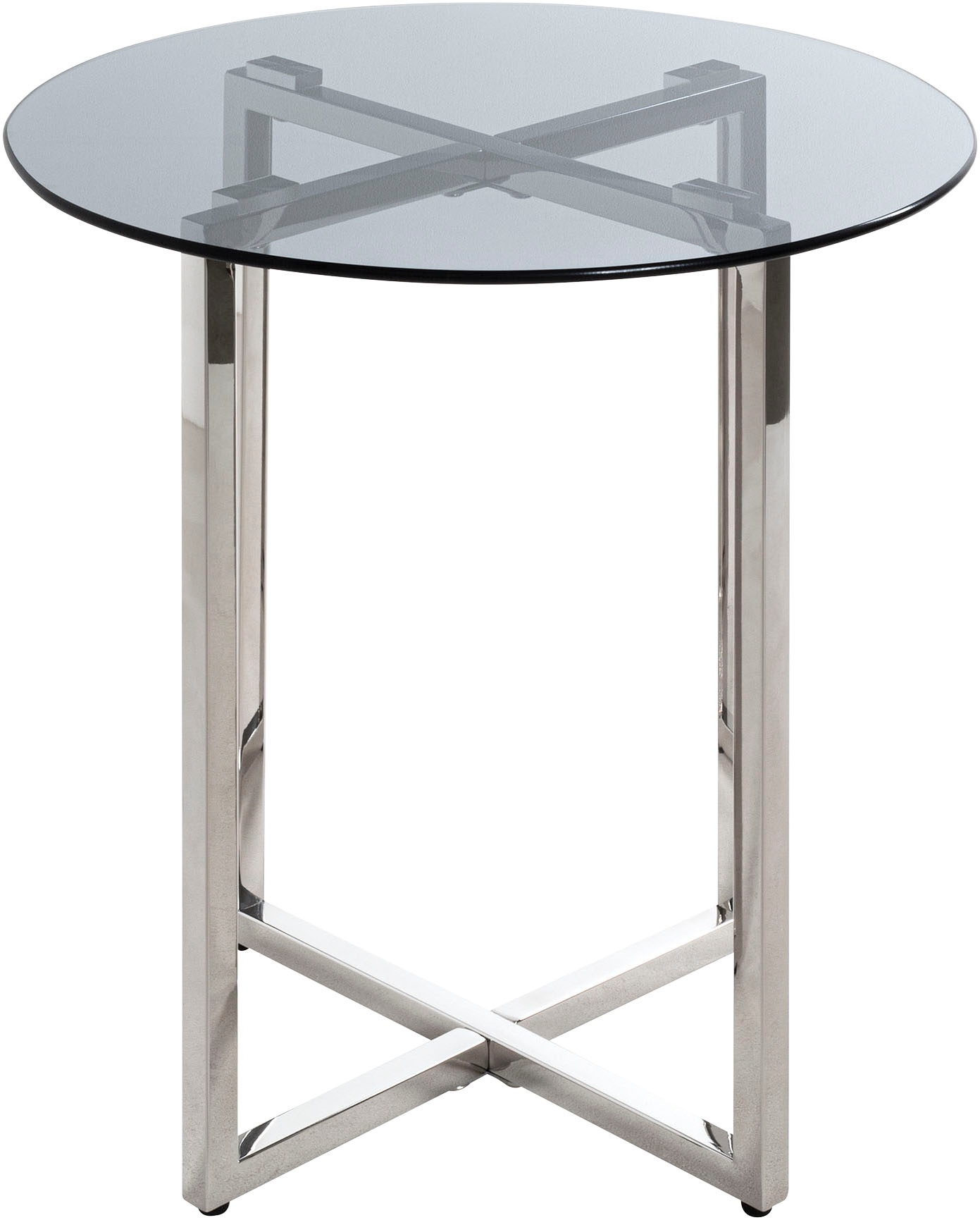 HAKU Beistelltisch »Sofatisch, Wohnzimmertisch« 1 Stk. tlg. rund - aus Metall Silber - Ø/H 50/55 cm