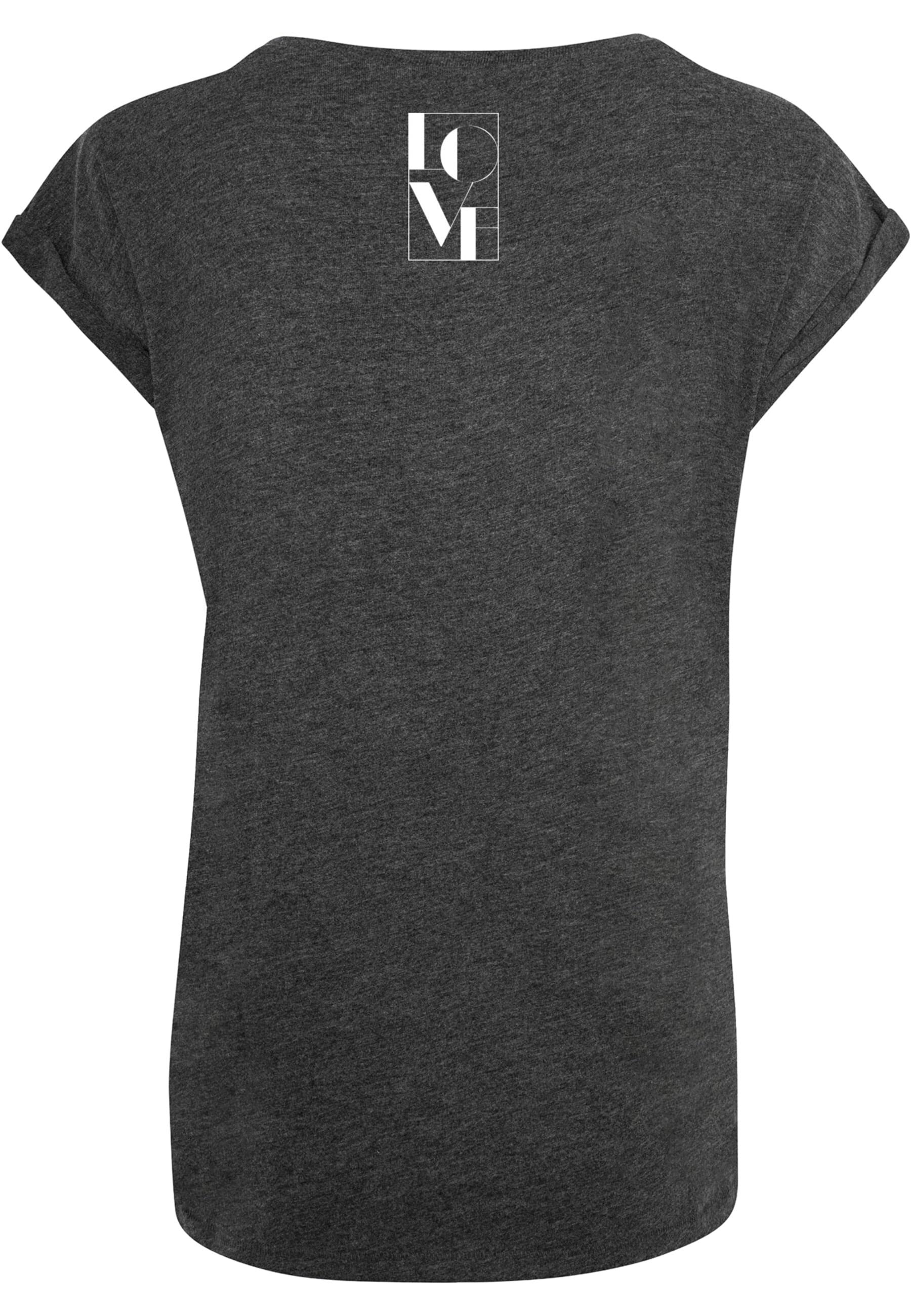 Merchcode T-Shirt "Merchcode Damen Ladies Love Extended Shoulder Tee" 1 Stk günstig online kaufen